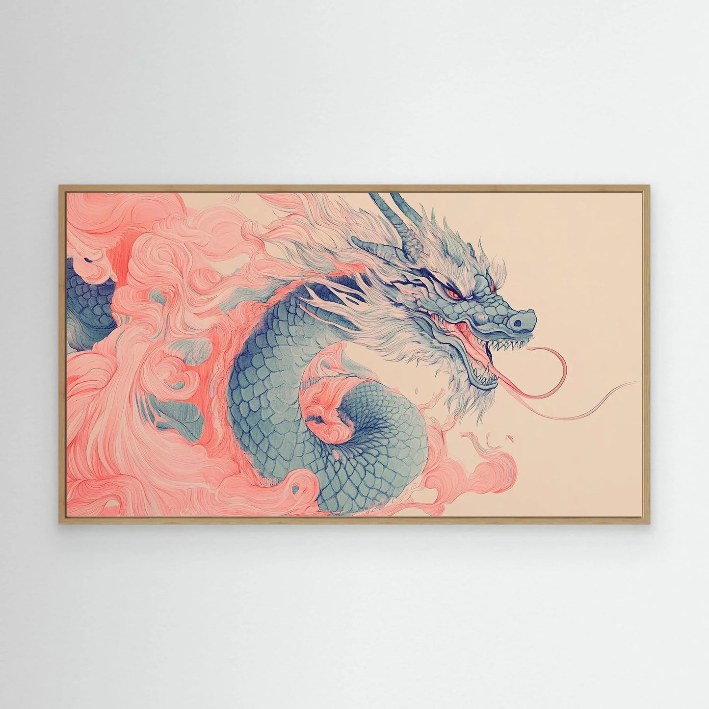 Pink Dragon Canvas Print Robussi