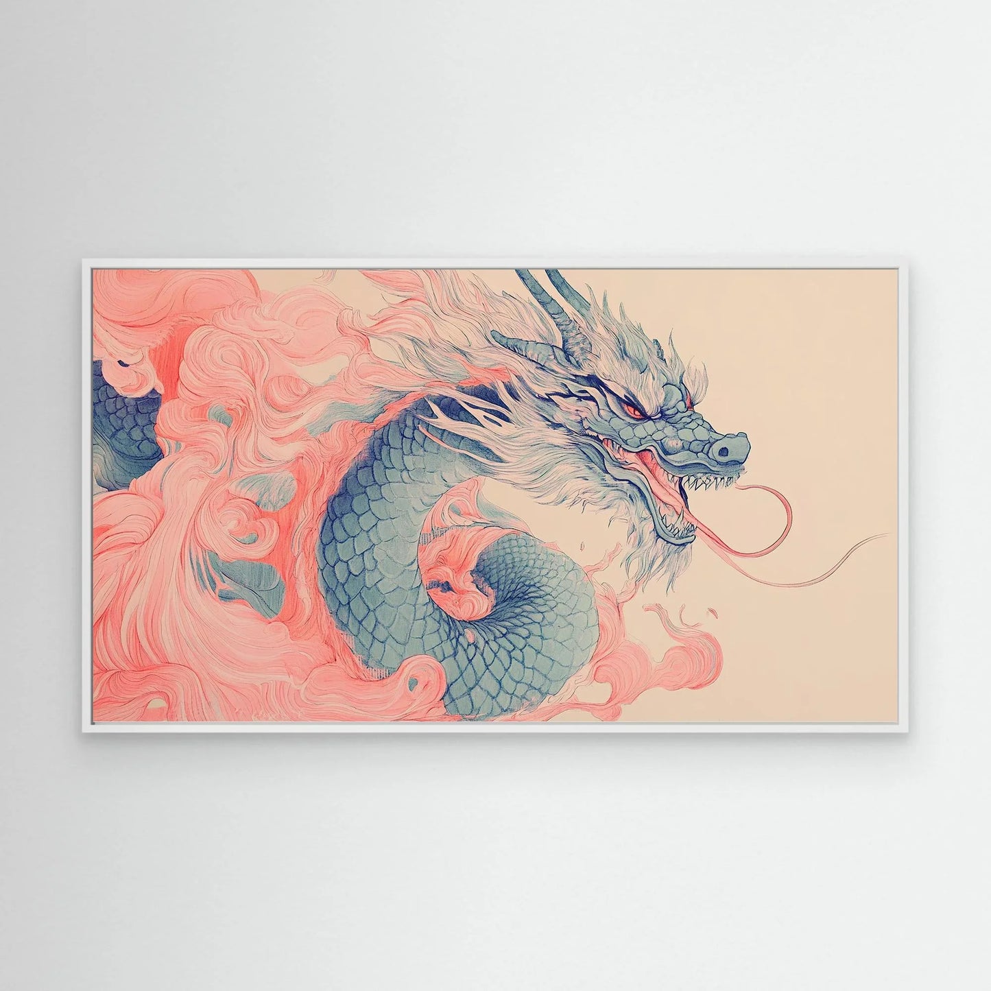 Pink Dragon Canvas Print Robussi