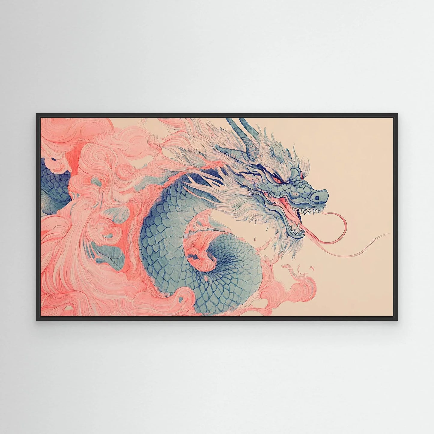 Pink Dragon Canvas Print Robussi