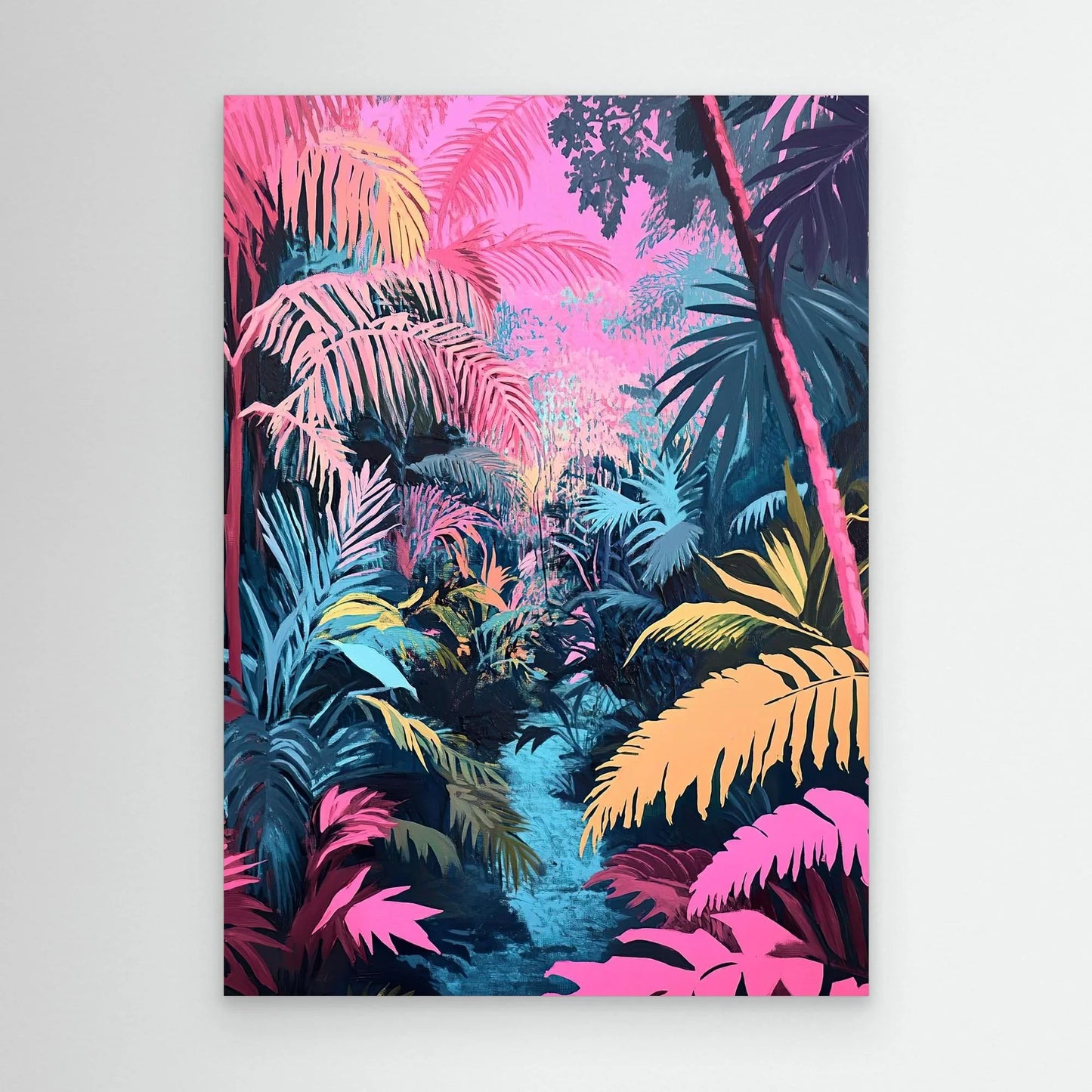 Pink Jungle Canvas Print Robussi