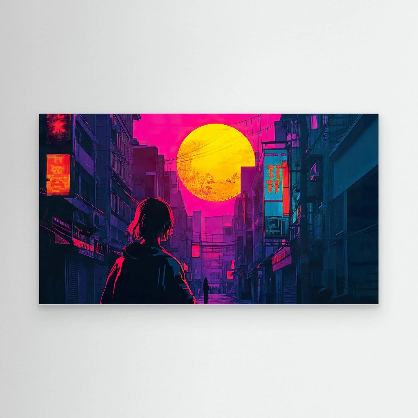 Pink Night Canvas Print Printumo