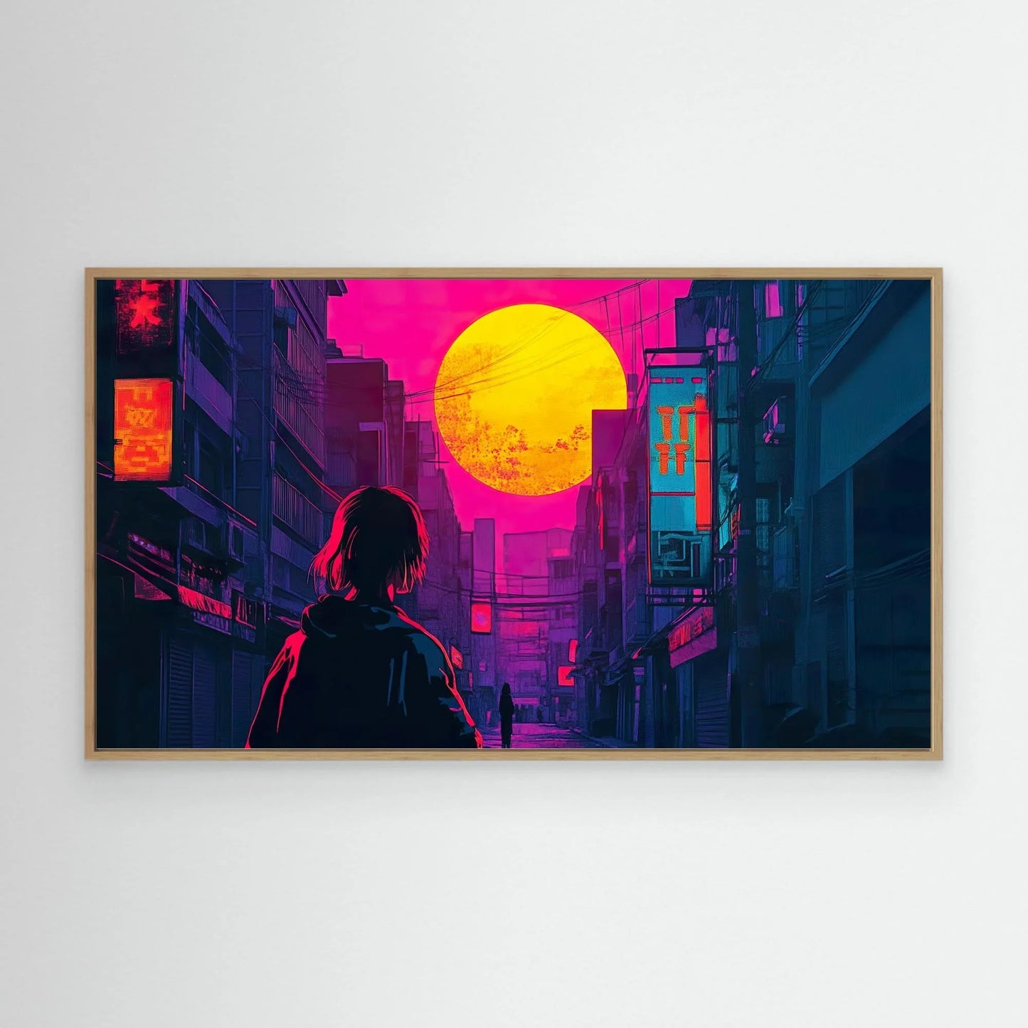 Pink Night Canvas Print Printumo