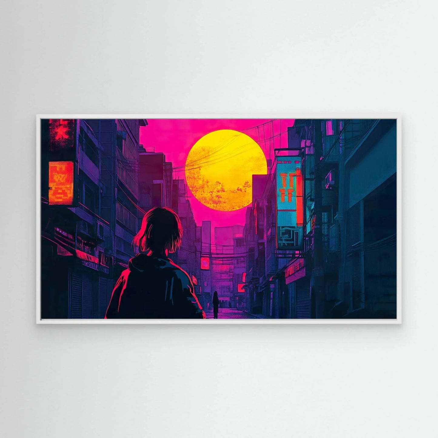 Pink Night Canvas Print Printumo