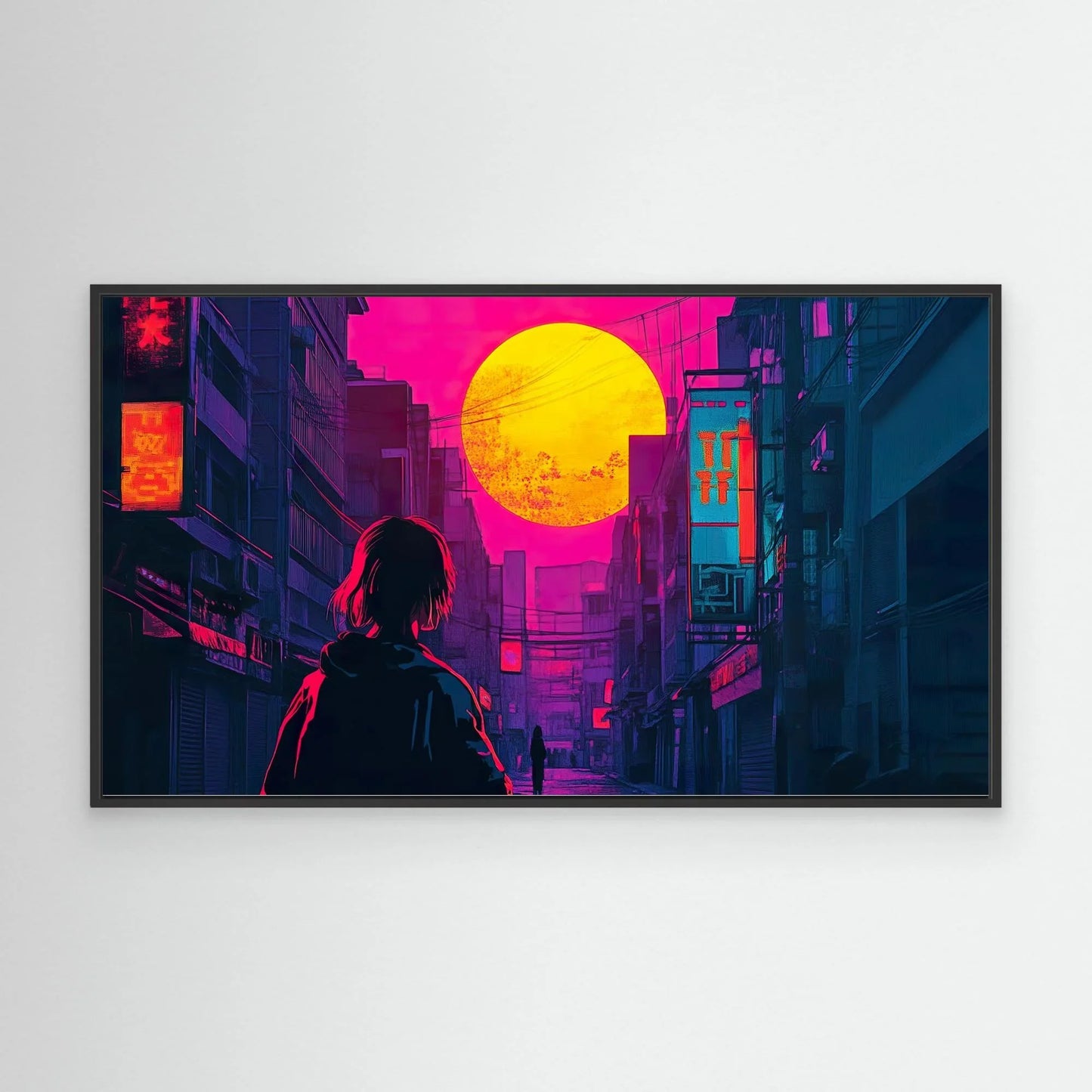 Pink Night Canvas Print Printumo