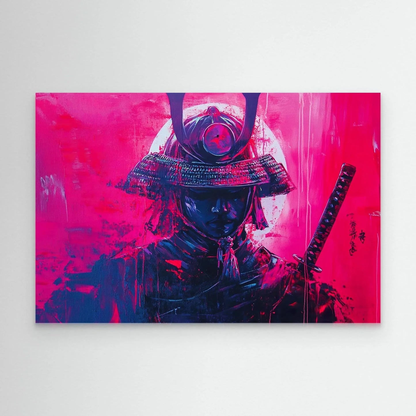 Pink Samurai Canvas Print Robussi