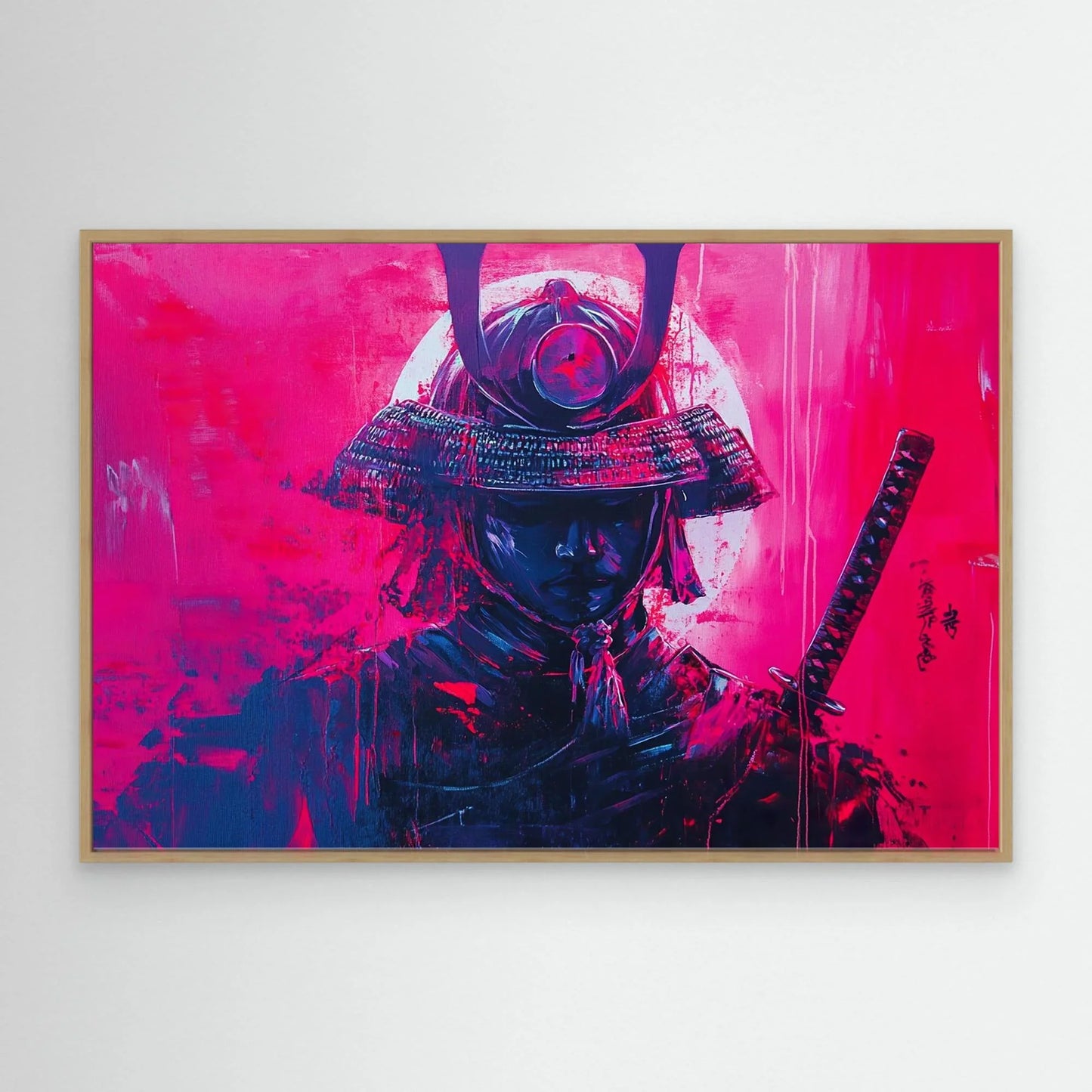 Pink Samurai Canvas Print Robussi
