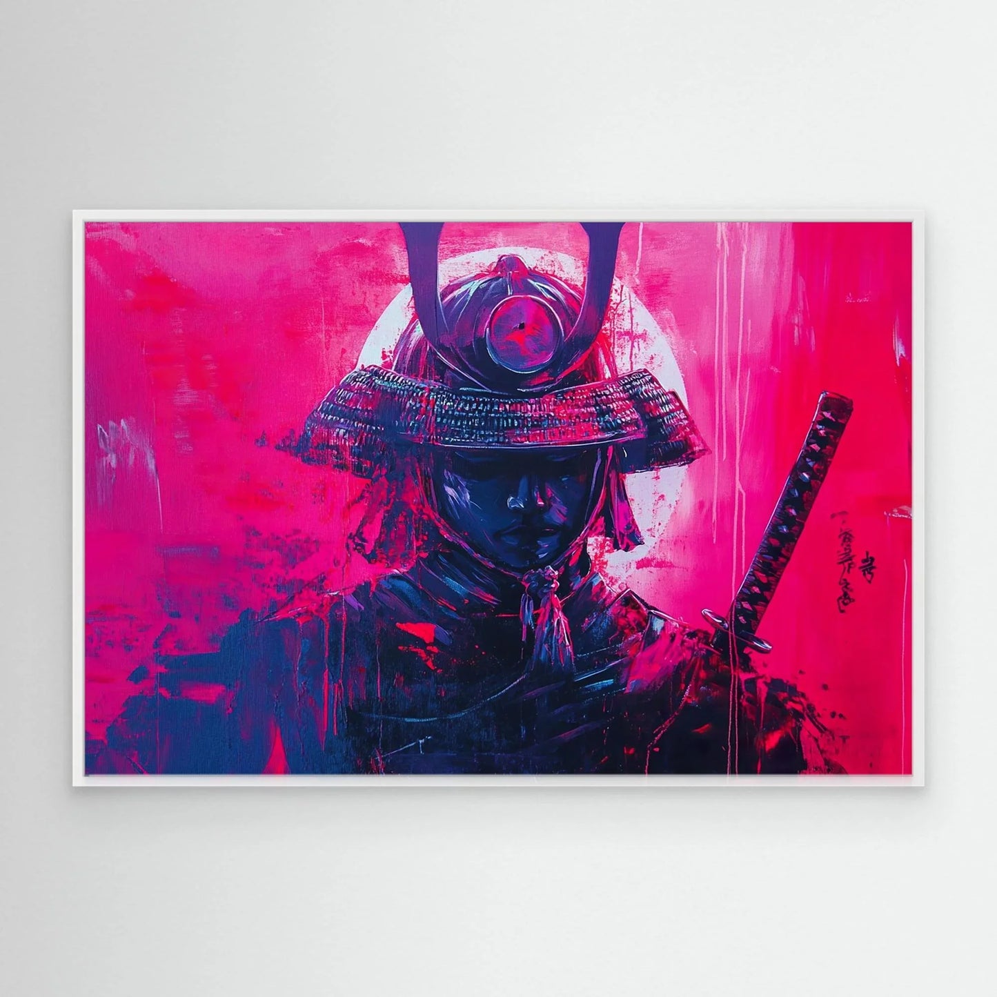 Pink Samurai Canvas Print Robussi