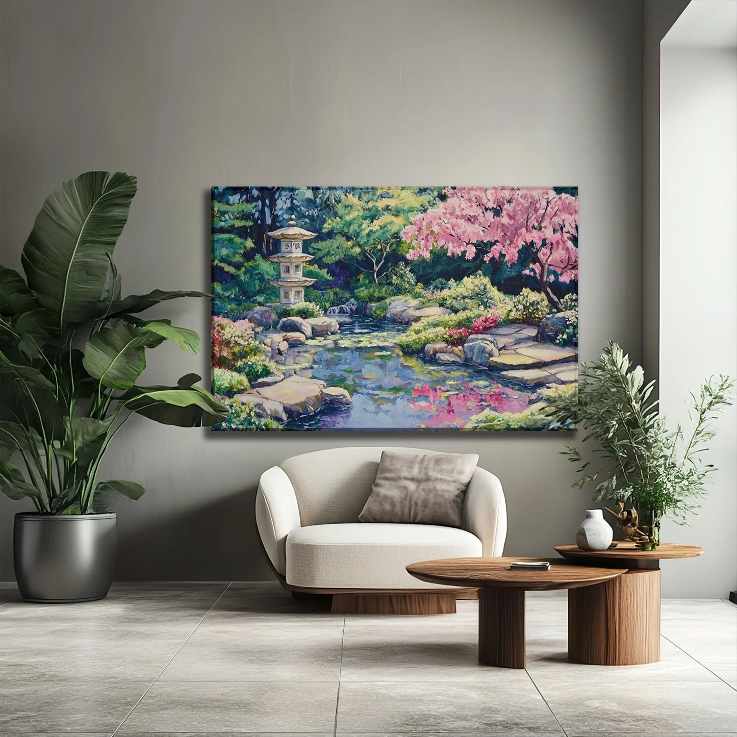 Pink Tree Canvas Print Robussi