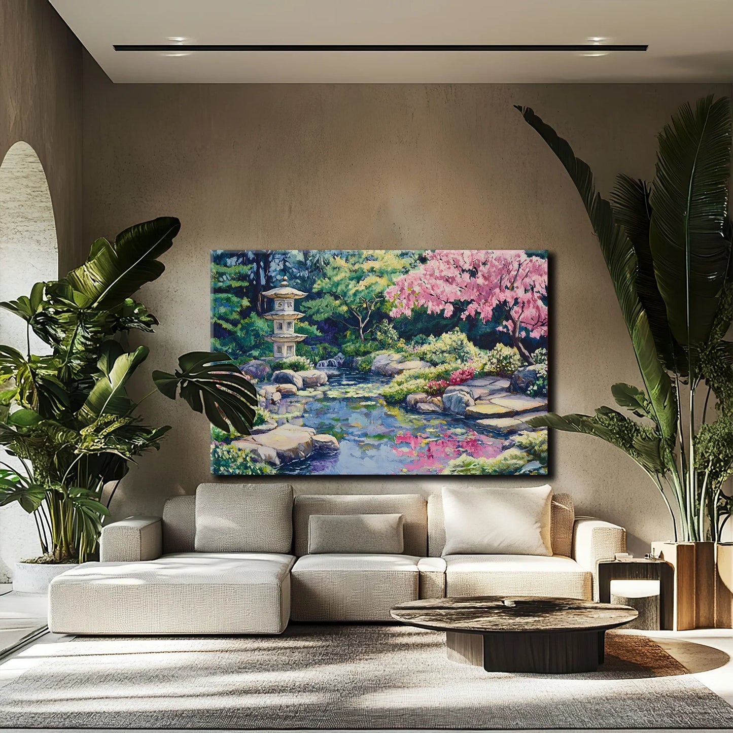 Pink Tree Canvas Print Robussi