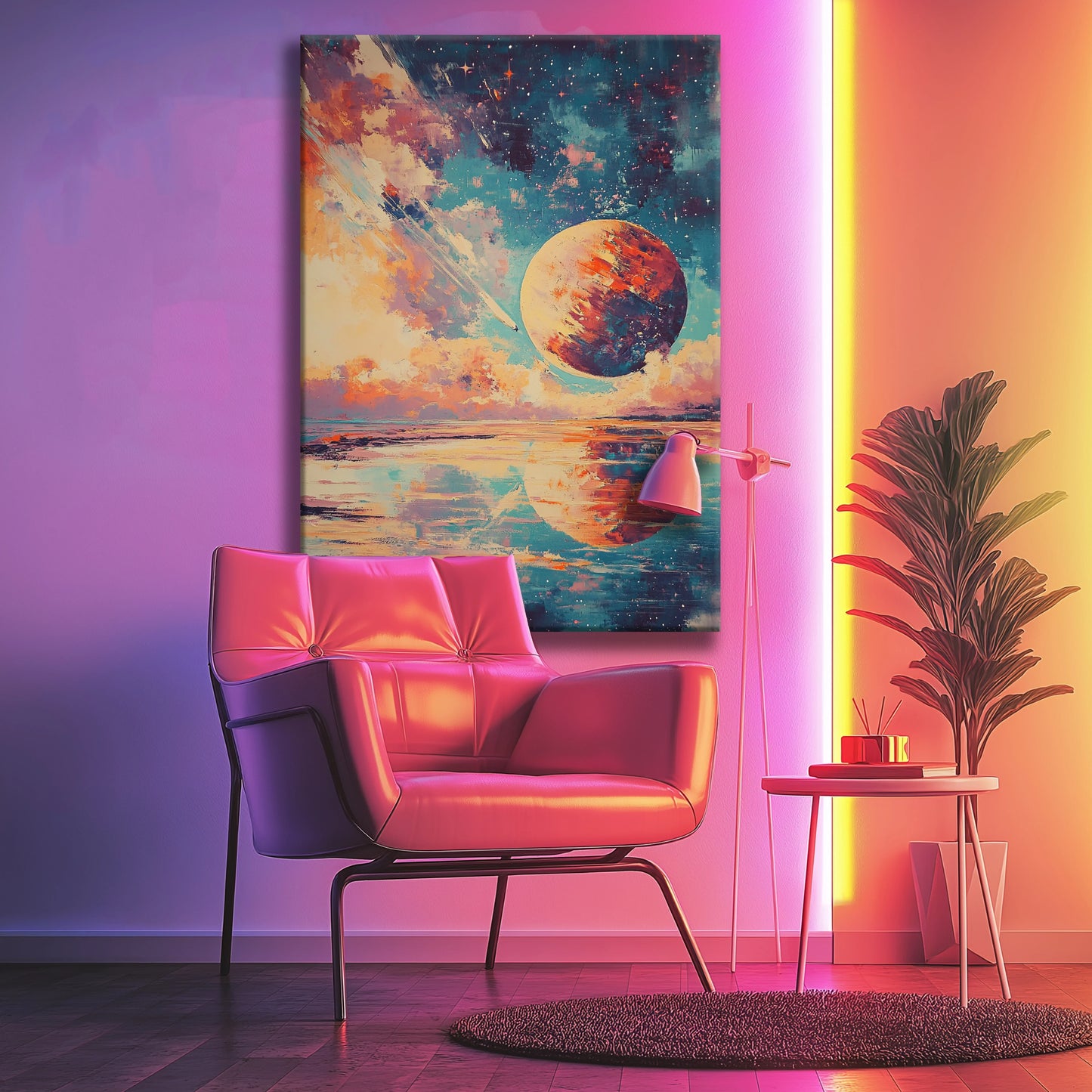 Planet Impact Canvas Print Robussi