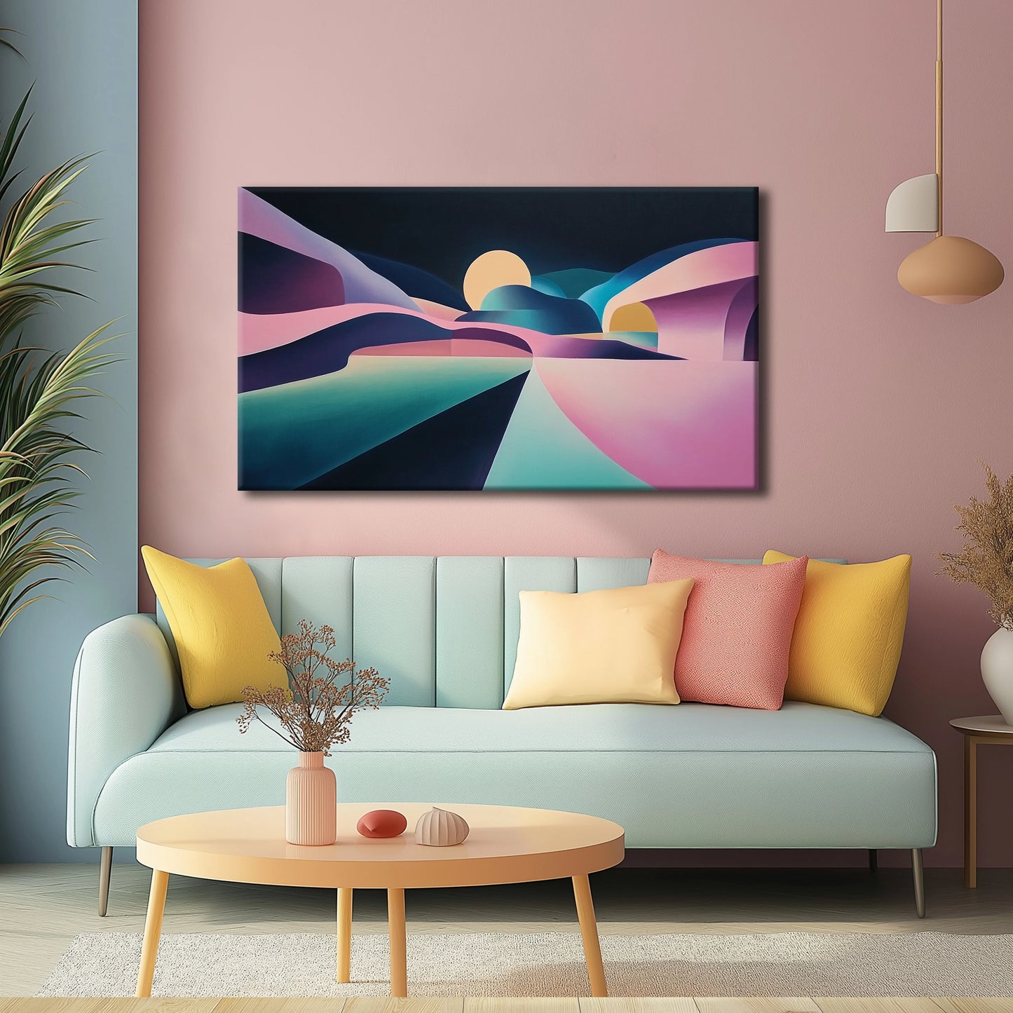 Purple Planet Canvas Print Robussi