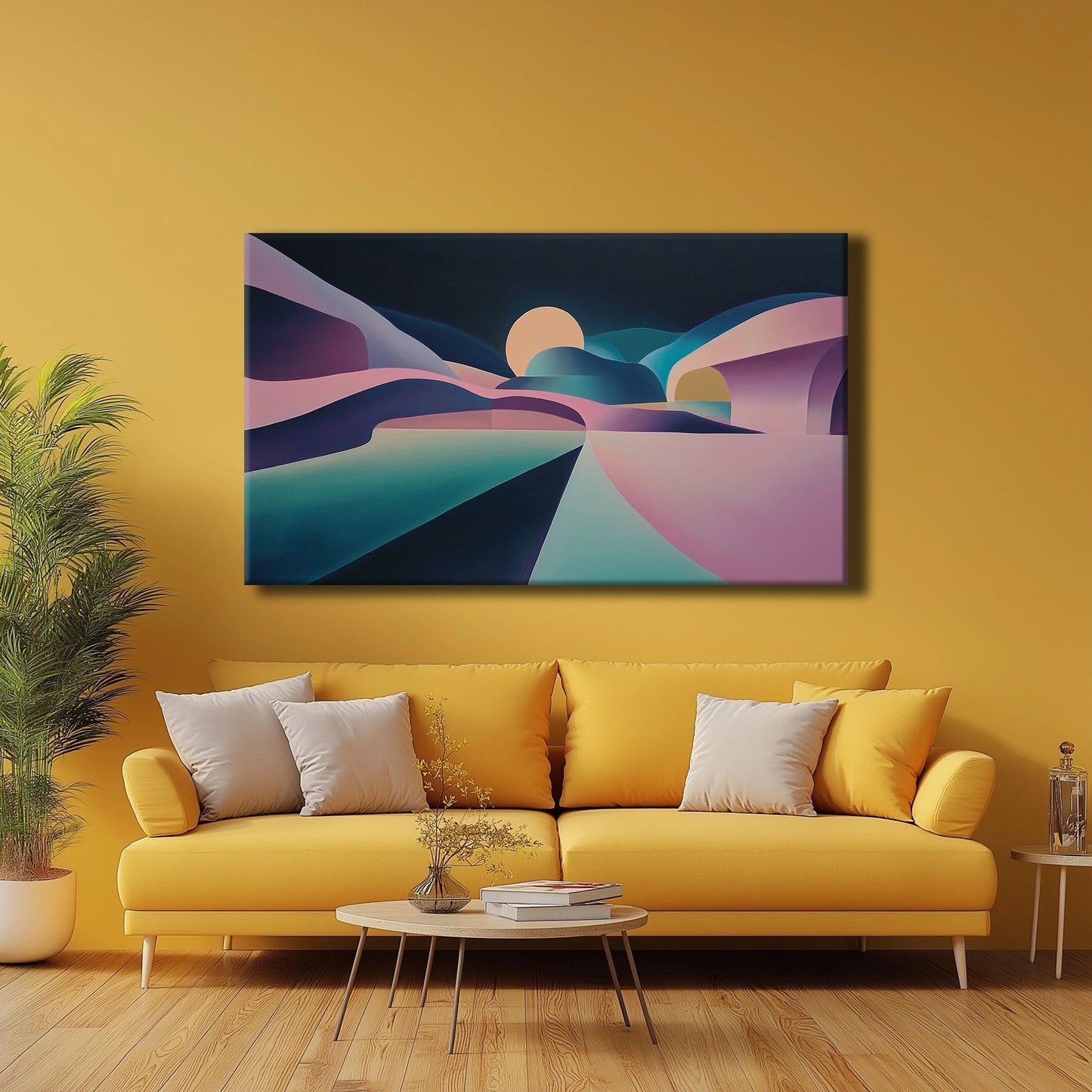 Purple Planet Canvas Print Robussi