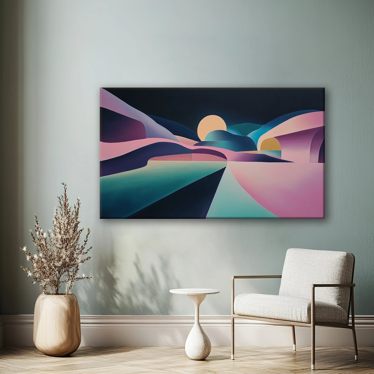 Purple Planet Canvas Print Robussi