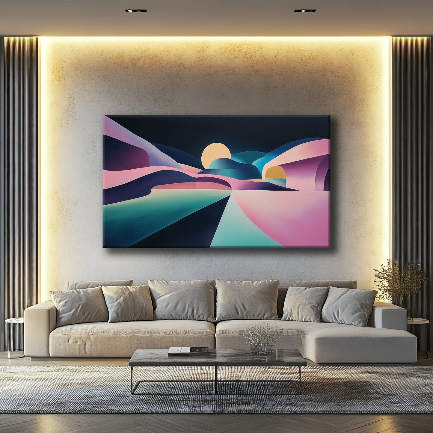 Purple Planet Canvas Print Robussi