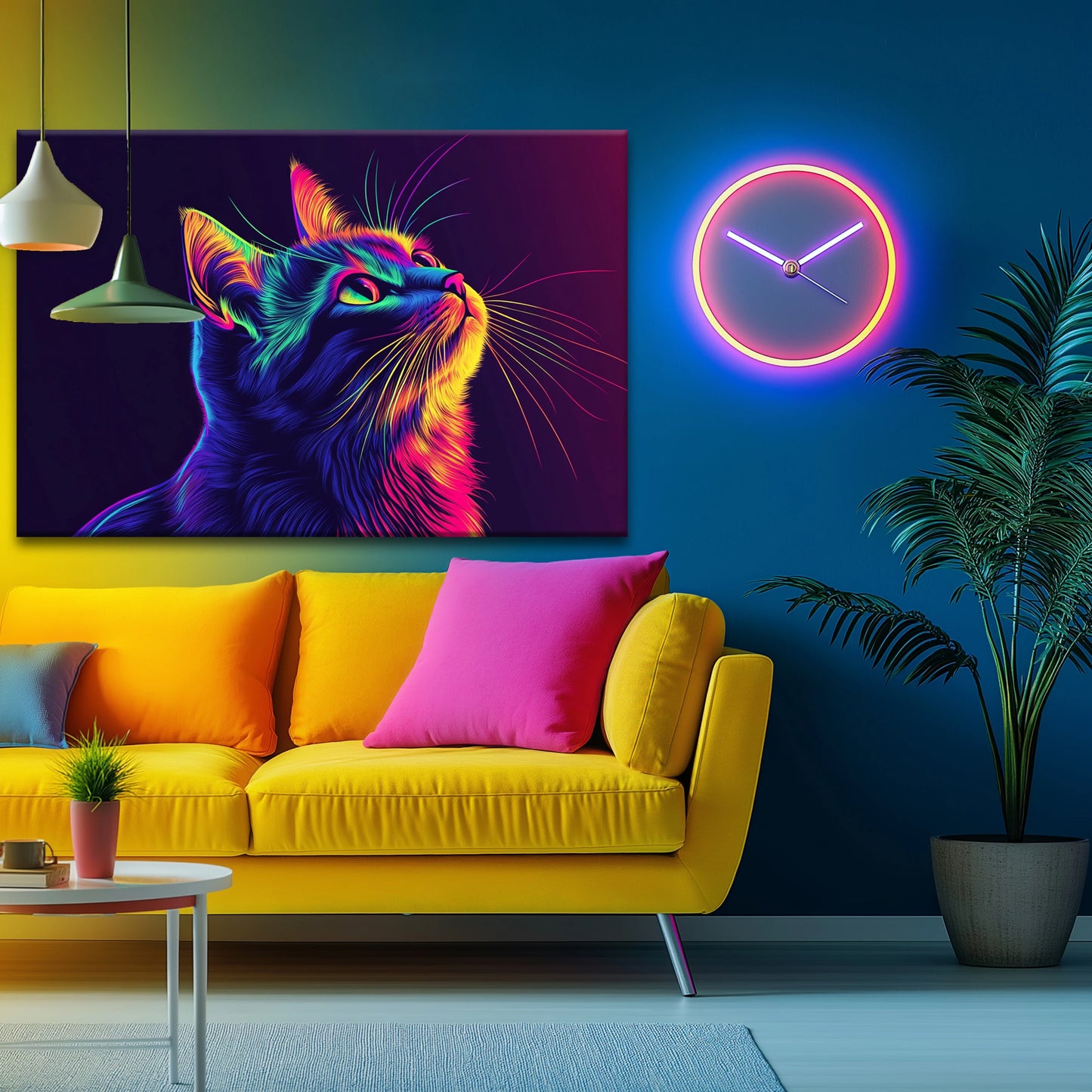 Rainbow Cat Canvas Print Robussi