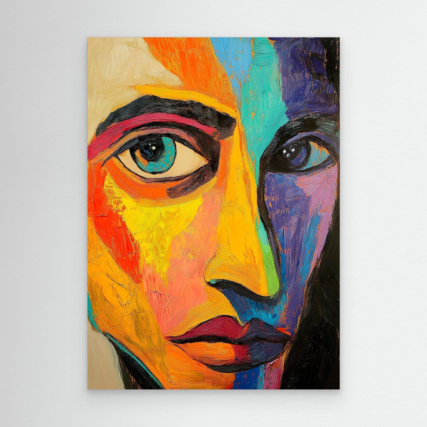 Rainbow Face Canvas Print Robussi