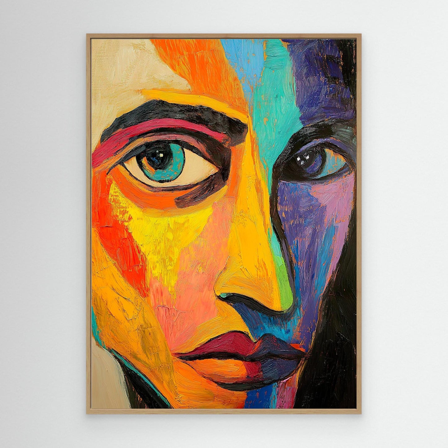 Rainbow Face Canvas Print Robussi