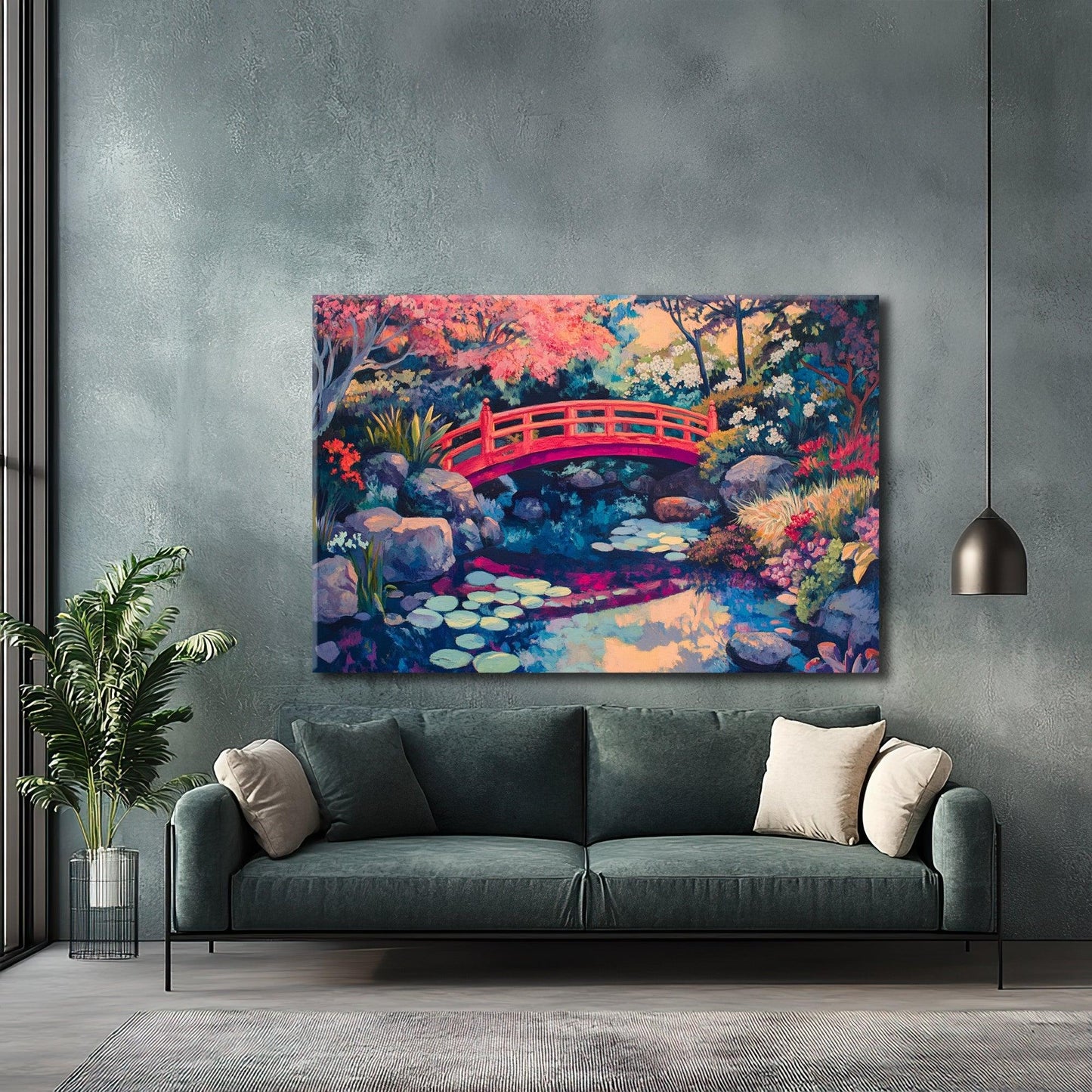 Red Bridge Canvas Print Robussi
