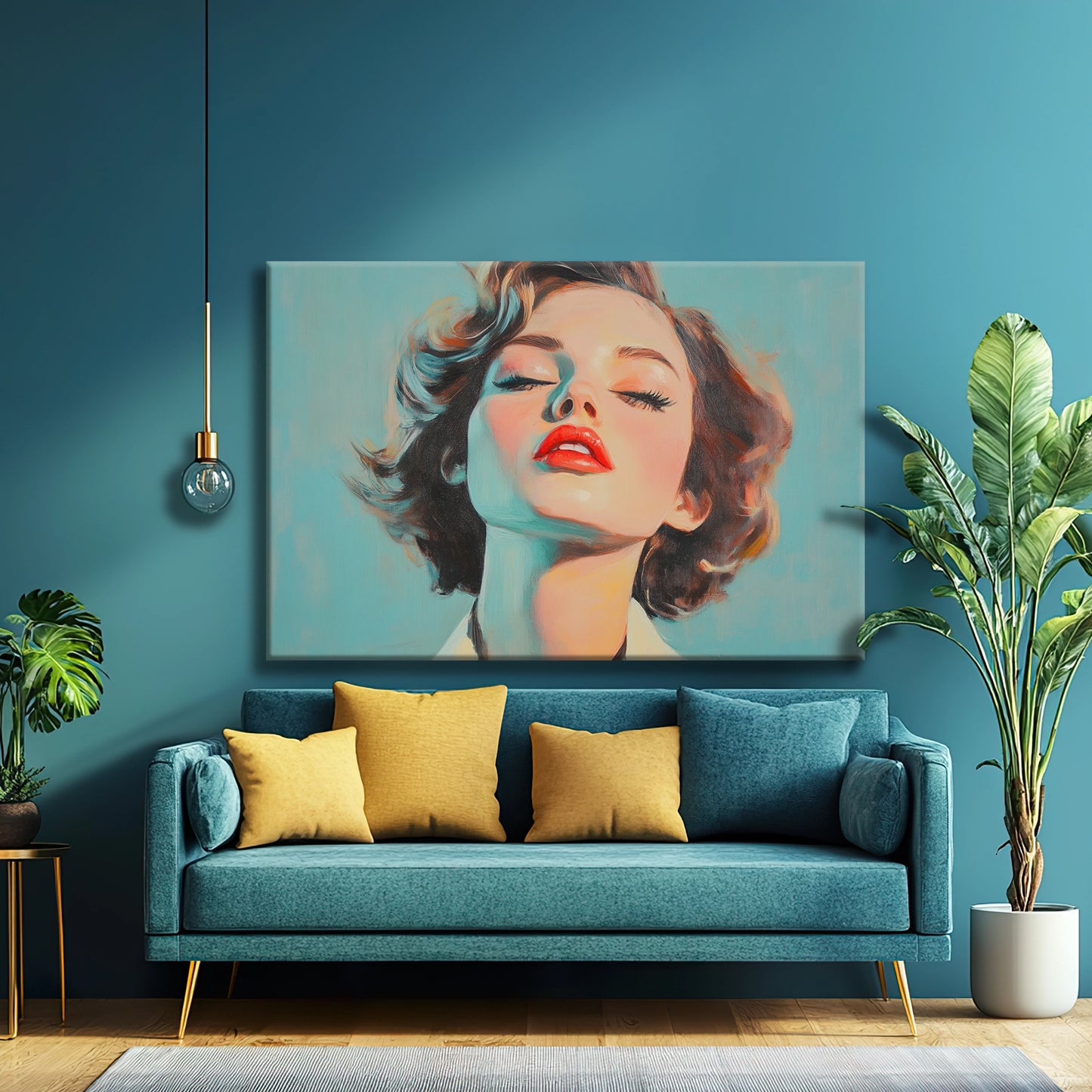 Red Lips Alway Lie Canvas Print Robussi