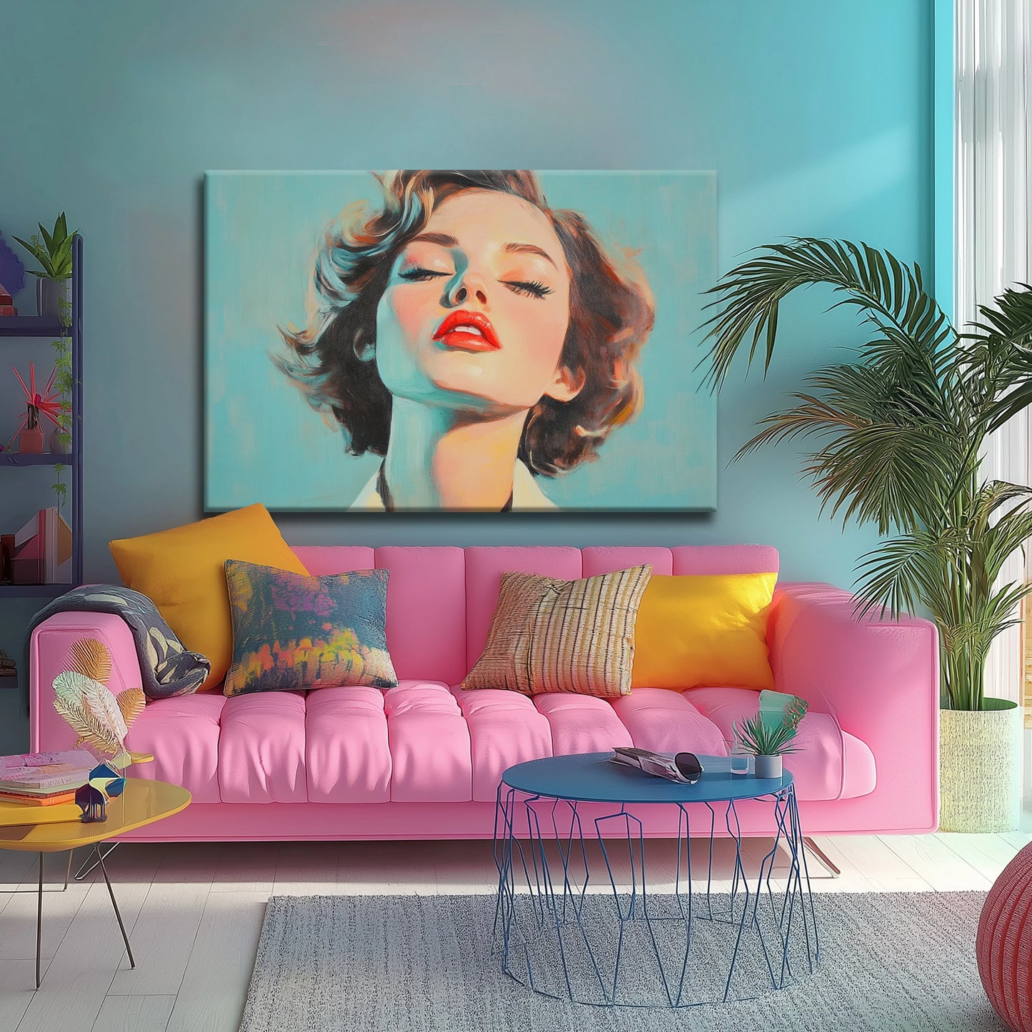Red Lips Alway Lie Canvas Print Robussi