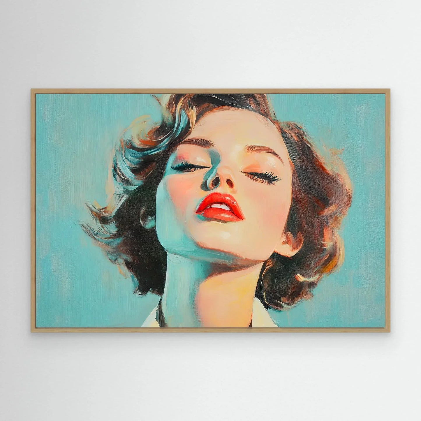 Red Lips Alway Lie Canvas Print Robussi