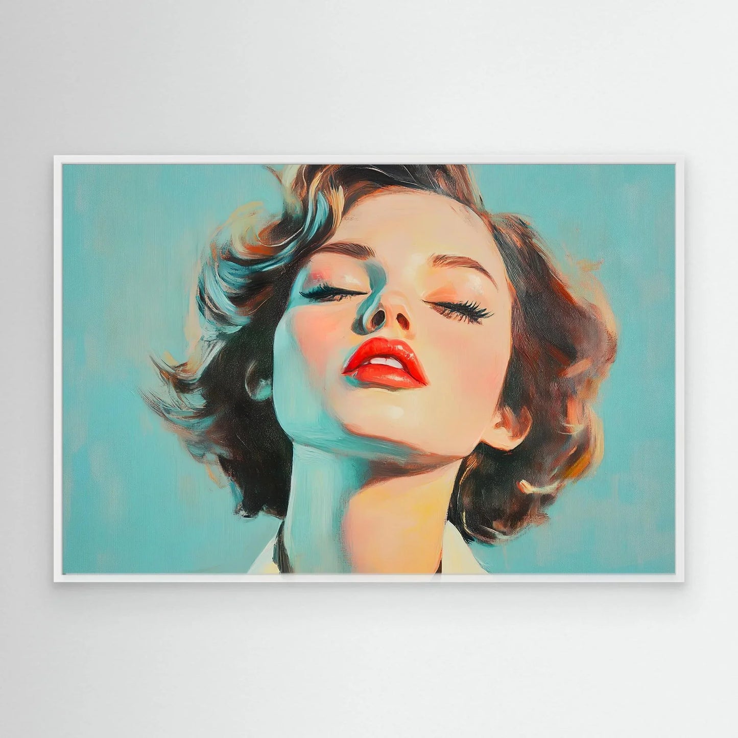 Red Lips Alway Lie Canvas Print Robussi