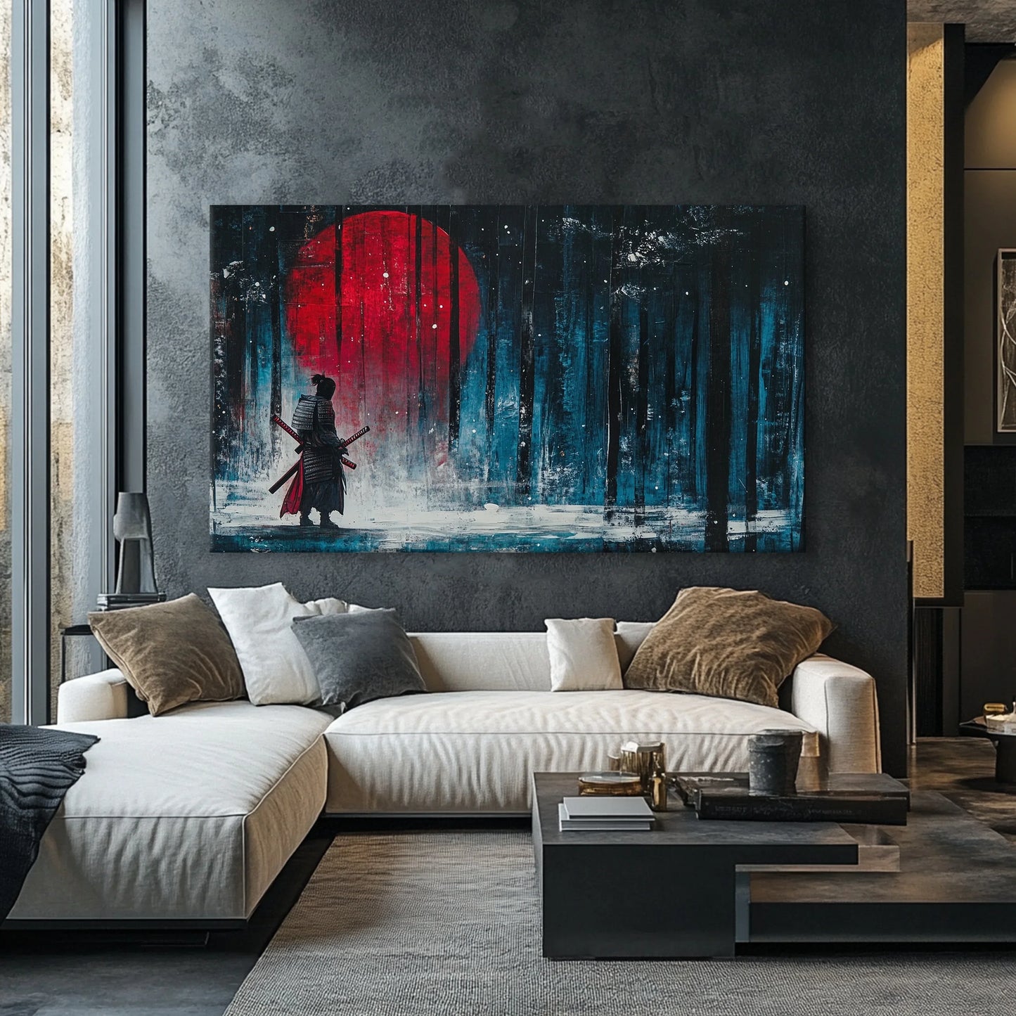 Red Moon Canvas Print Robussi