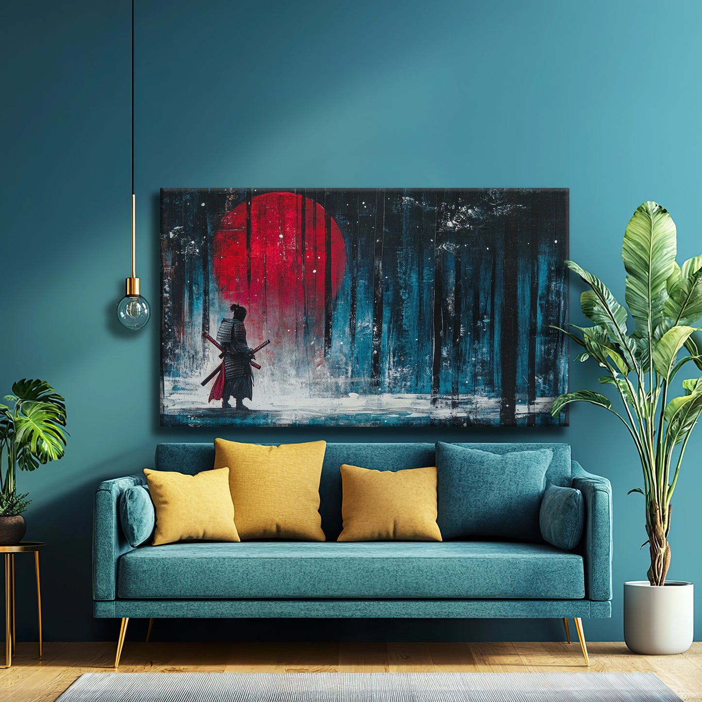 Red Moon Canvas Print Robussi