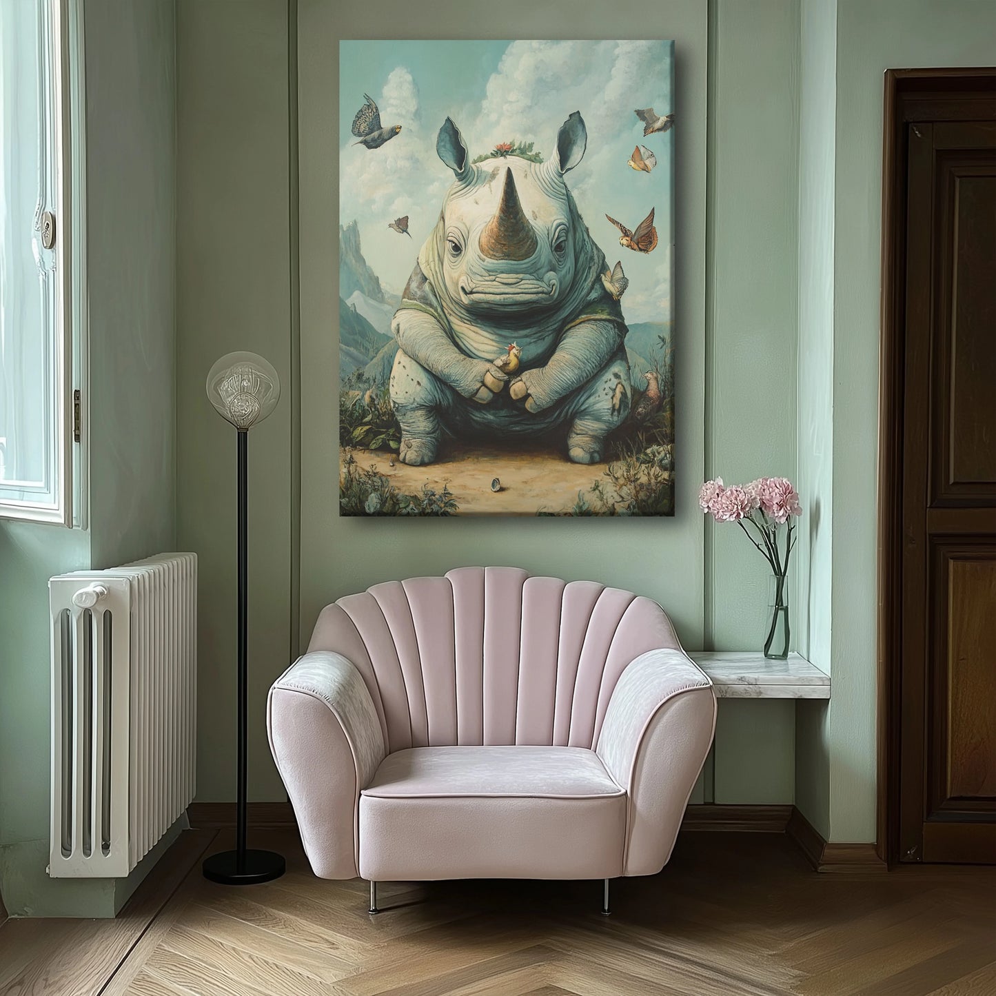 Rhino Revenge Canvas Print Robussi