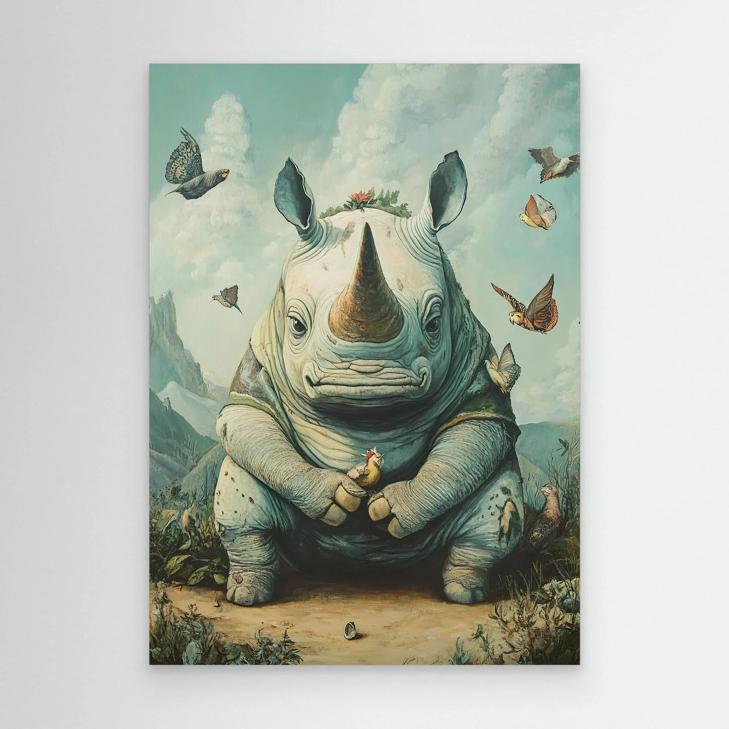 Rhino Revenge Canvas Print Robussi