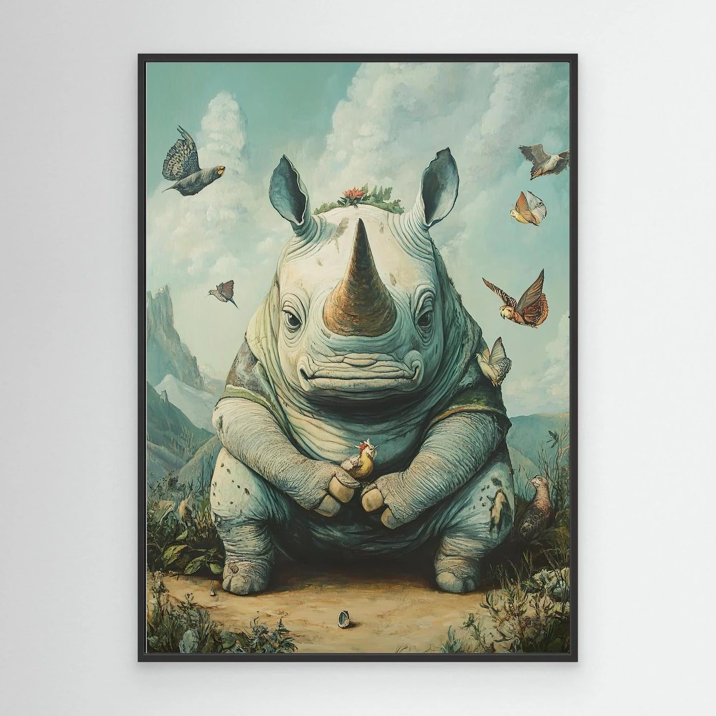 Rhino Revenge Canvas Print Robussi