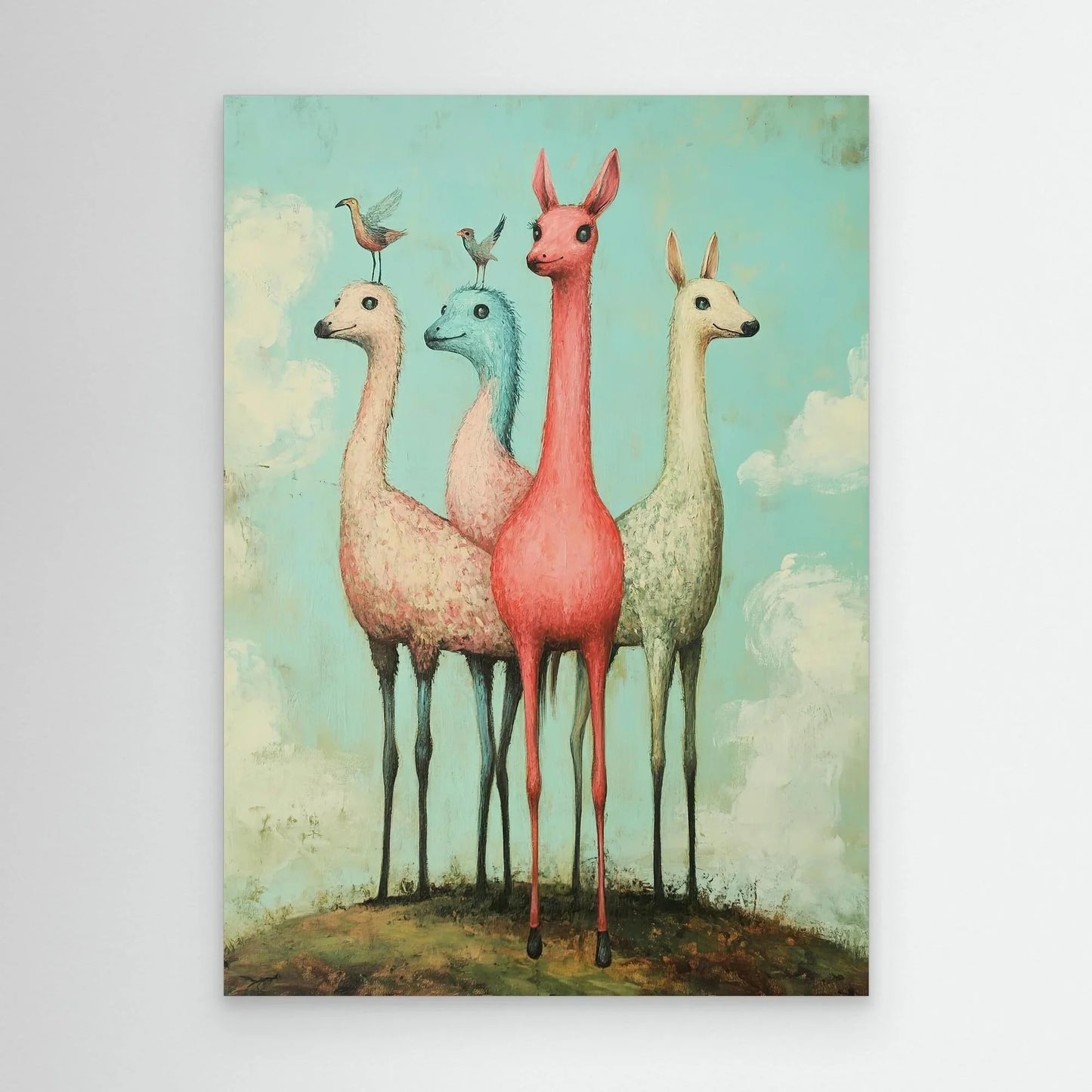 Roes on the Field Canvas Print Robussi