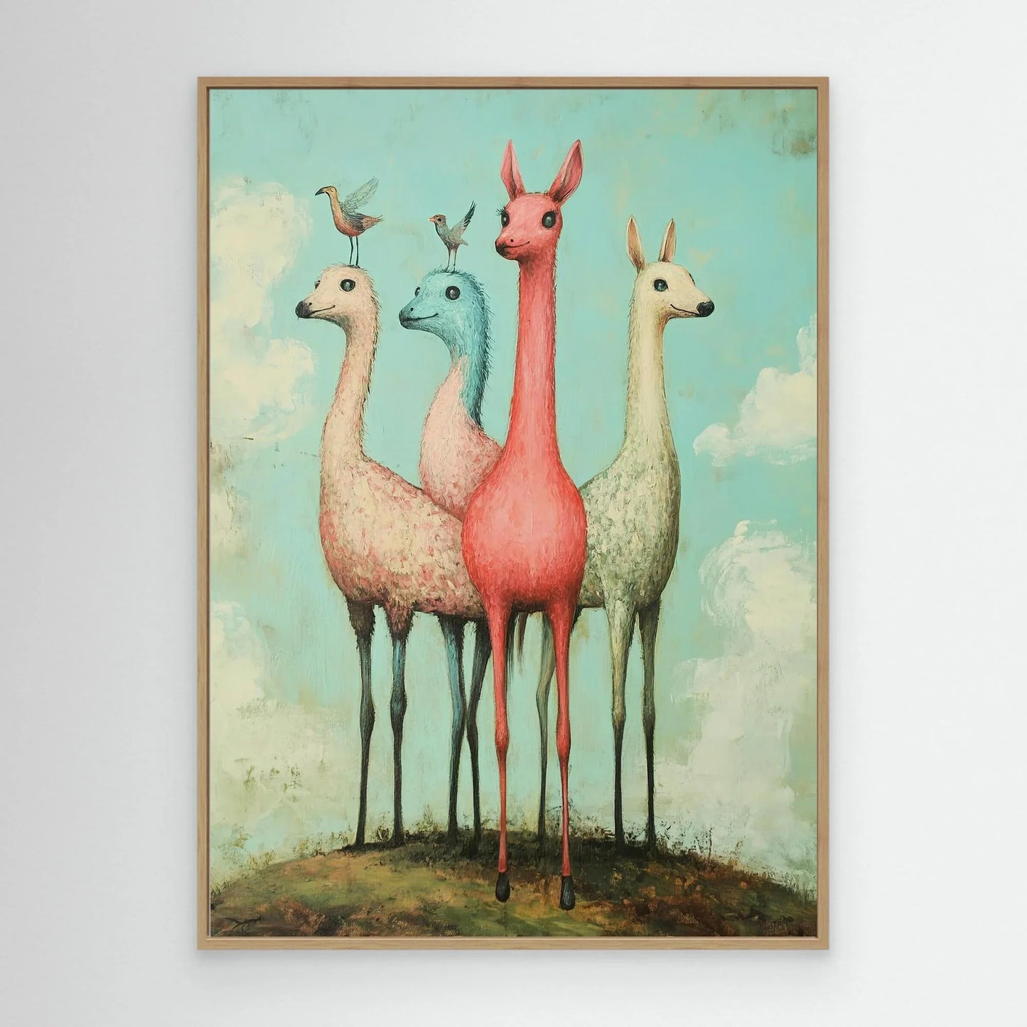 Roes on the Field Canvas Print Robussi