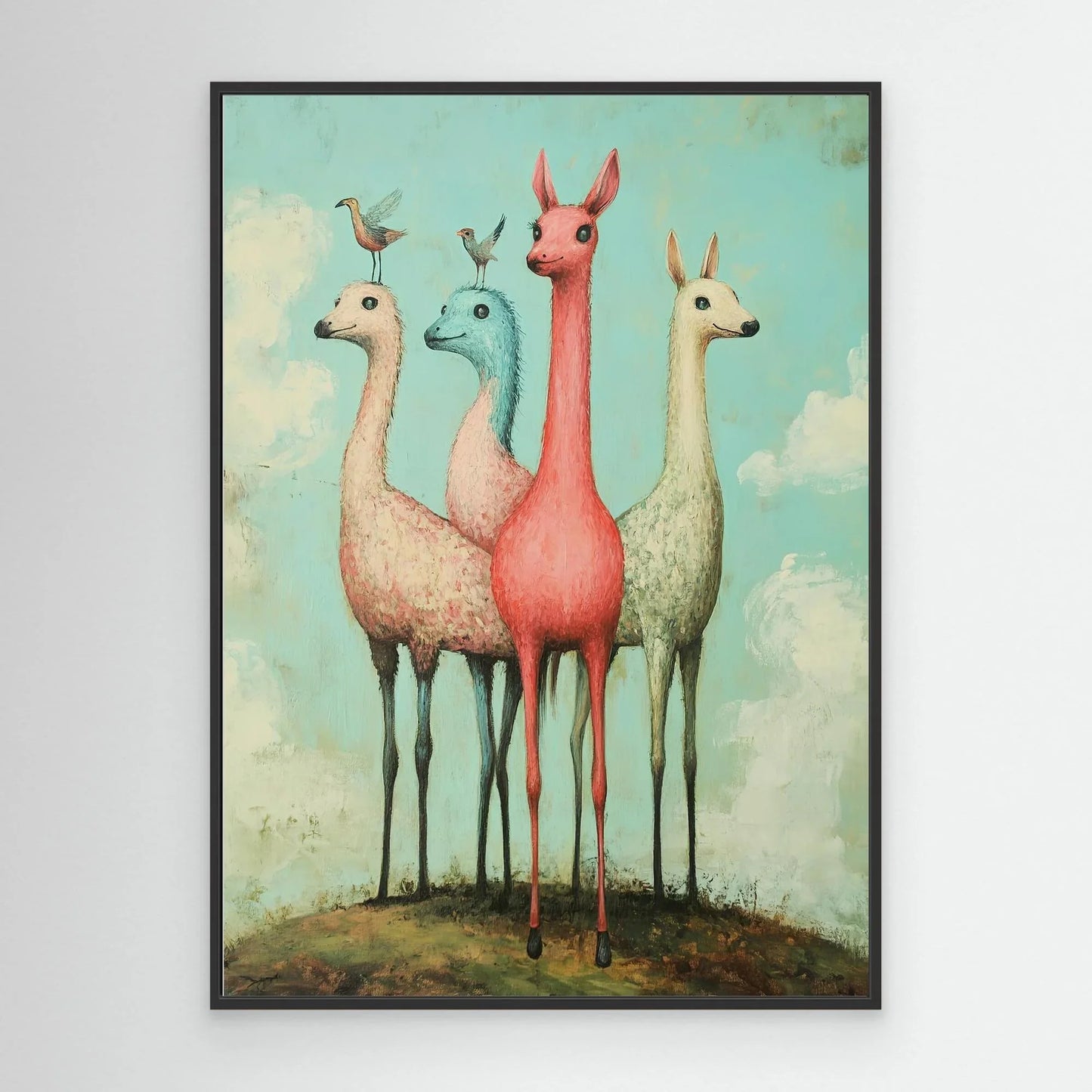 Roes on the Field Canvas Print Robussi