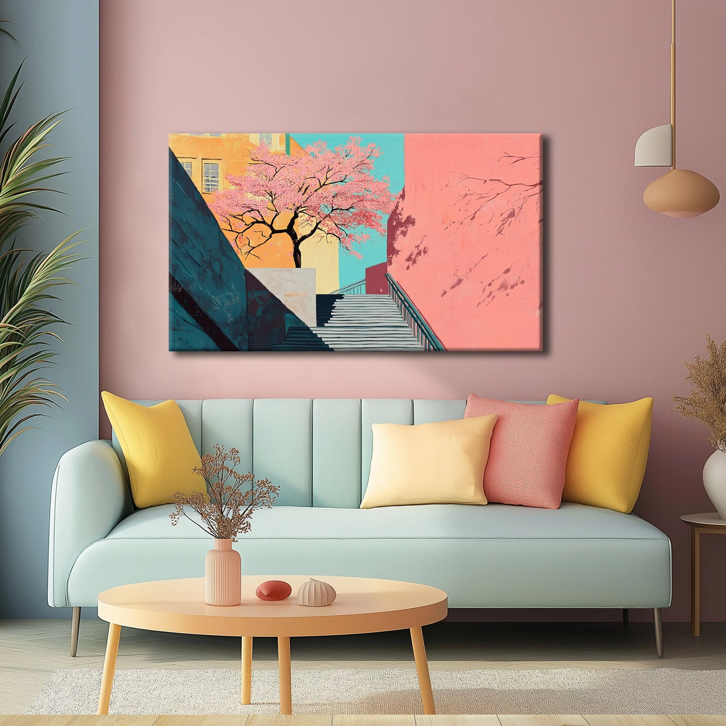 Rose Stairs Canvas Print Robussi