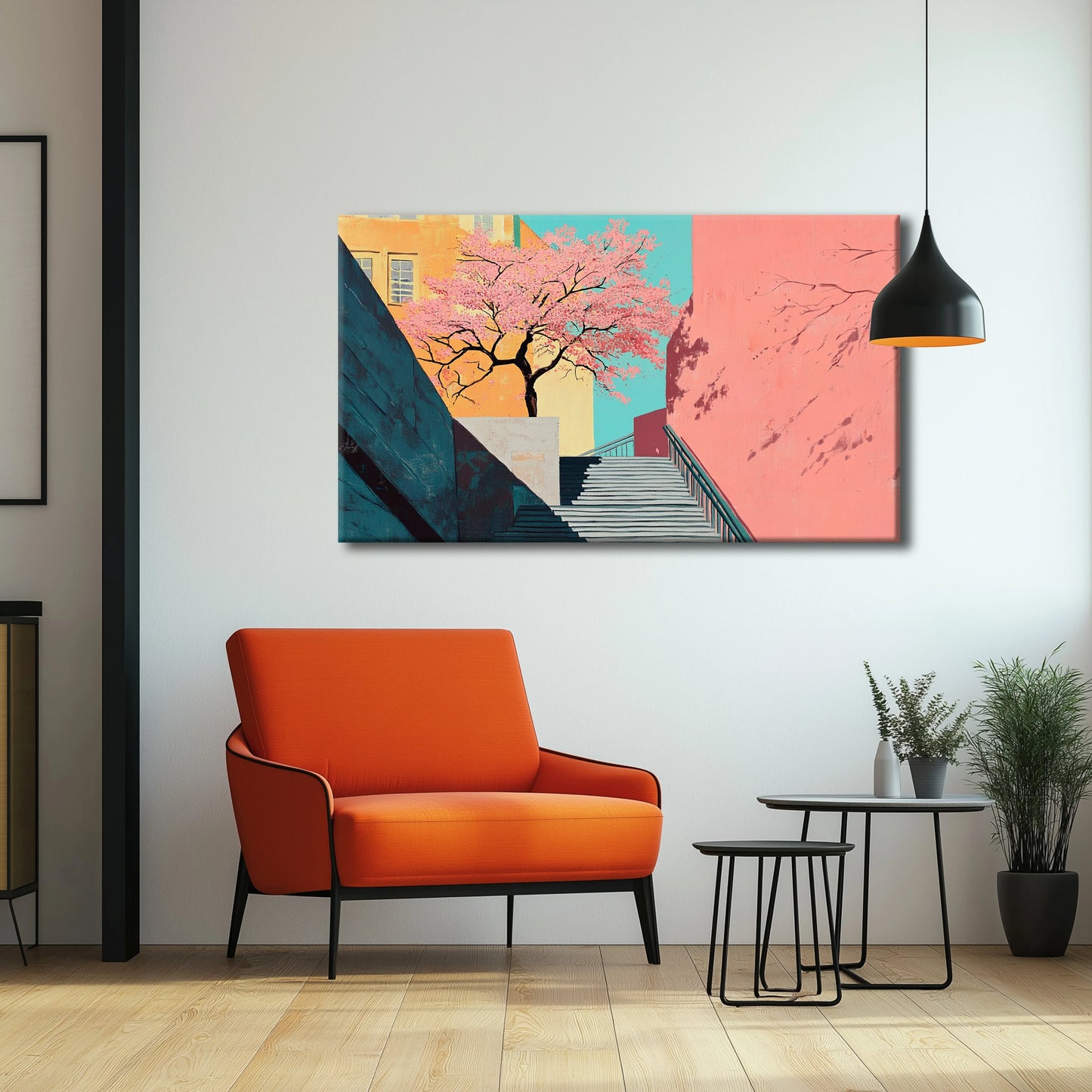 Rose Stairs Canvas Print Robussi