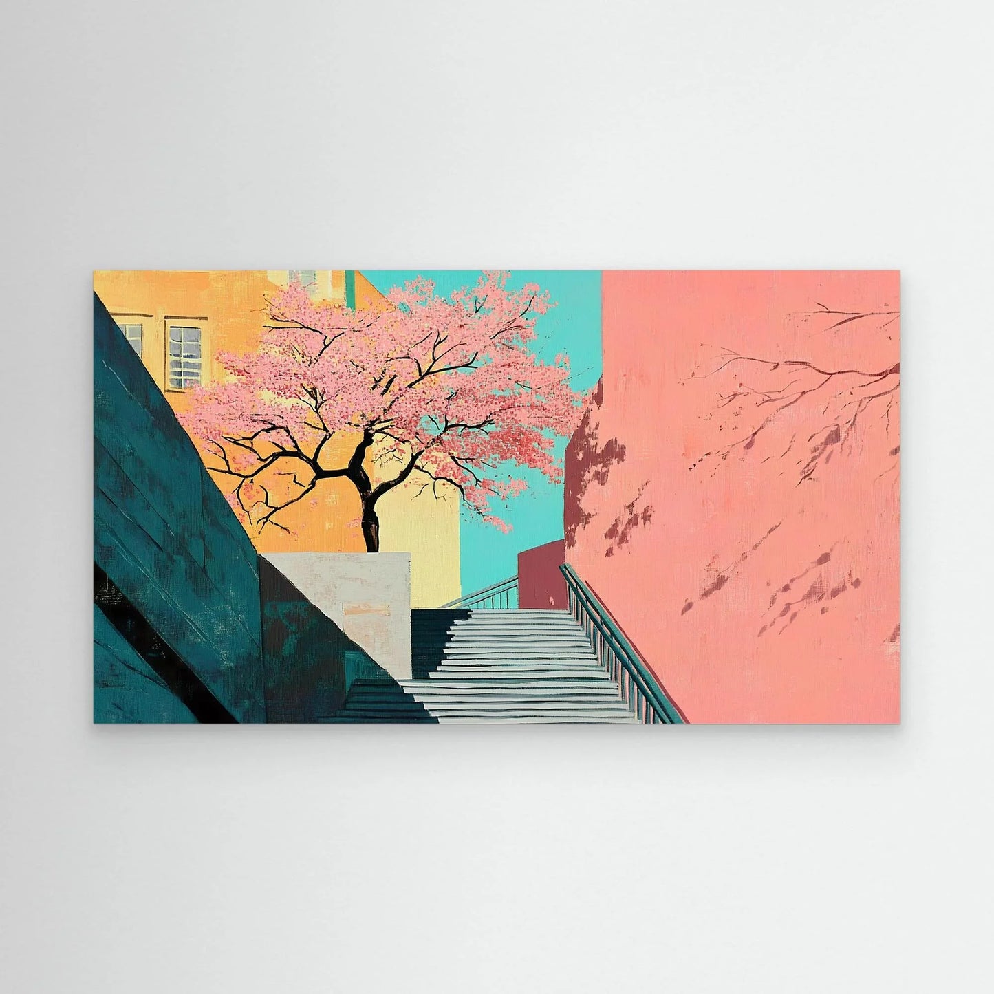 Rose Stairs Canvas Print Robussi