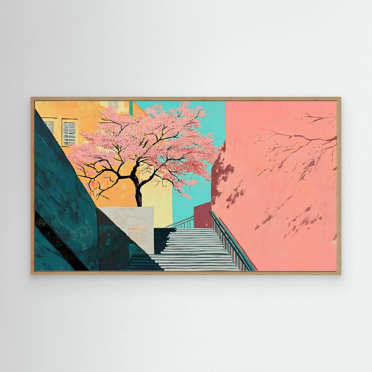Rose Stairs Canvas Print Robussi