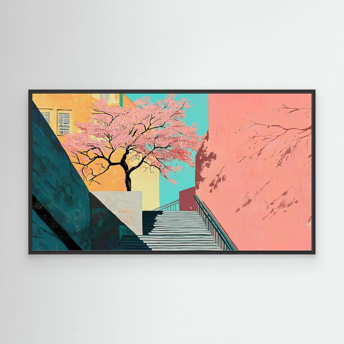 Rose Stairs Canvas Print Robussi