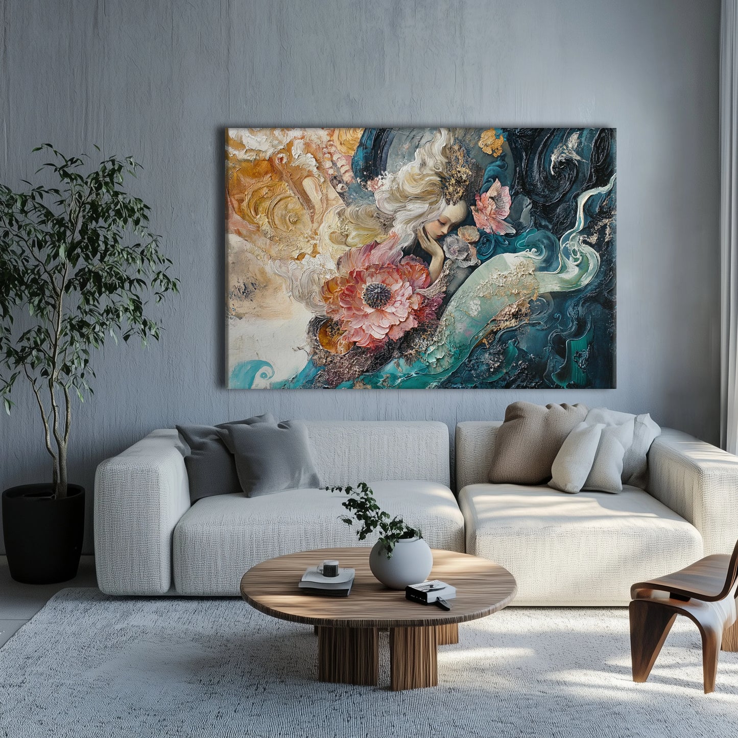 Sleepy Angel Canvas Print Printumo