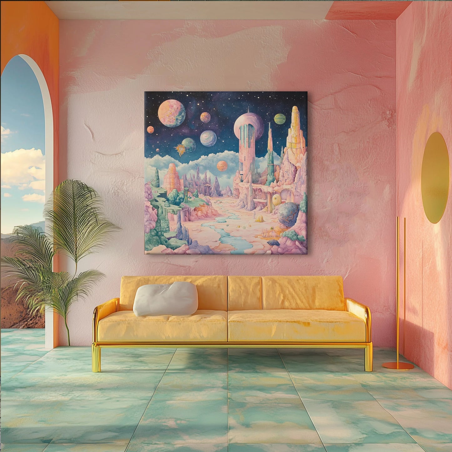 Space City Canvas Print Robussi