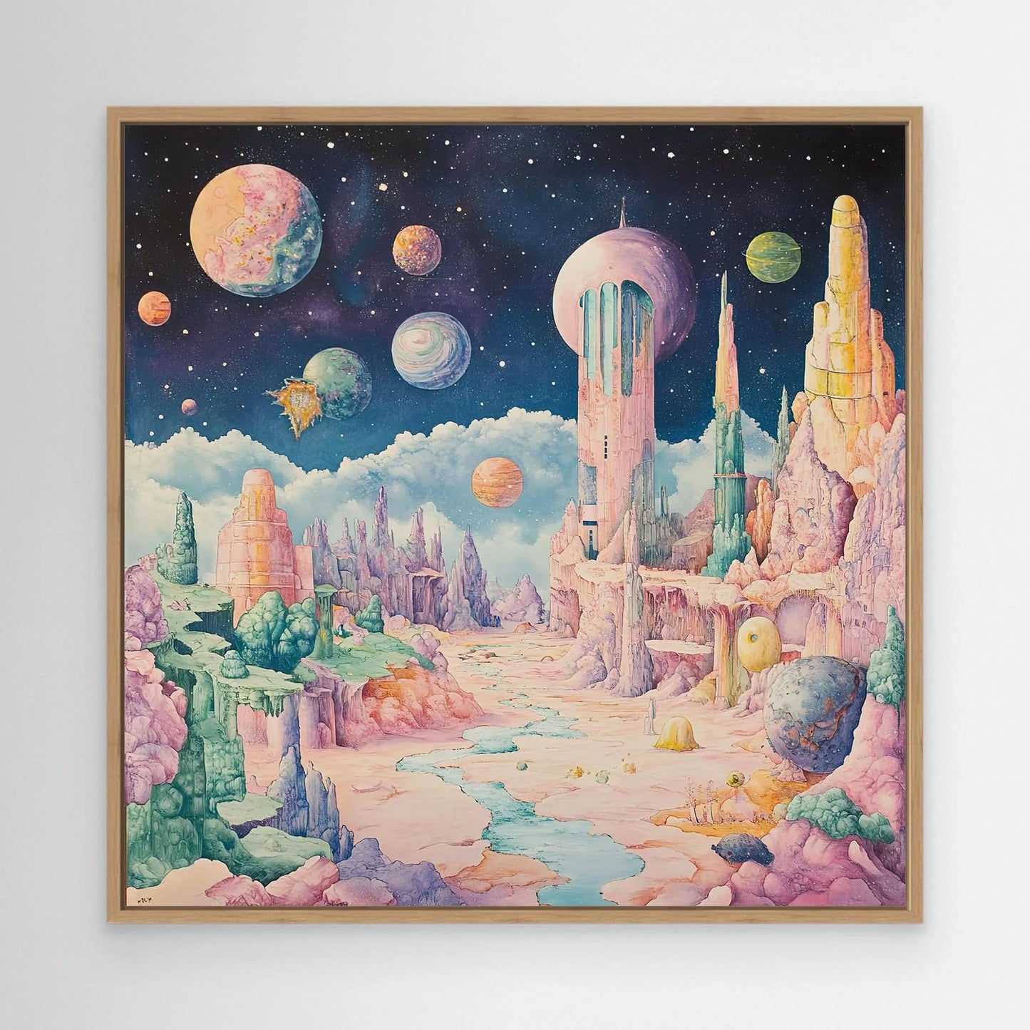 Space City Canvas Print Robussi