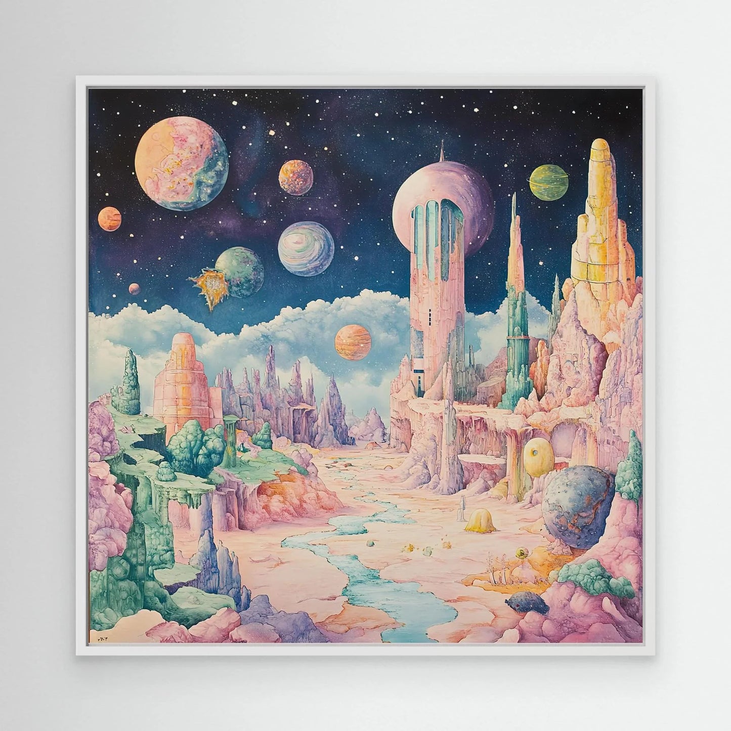 Space City Canvas Print Robussi