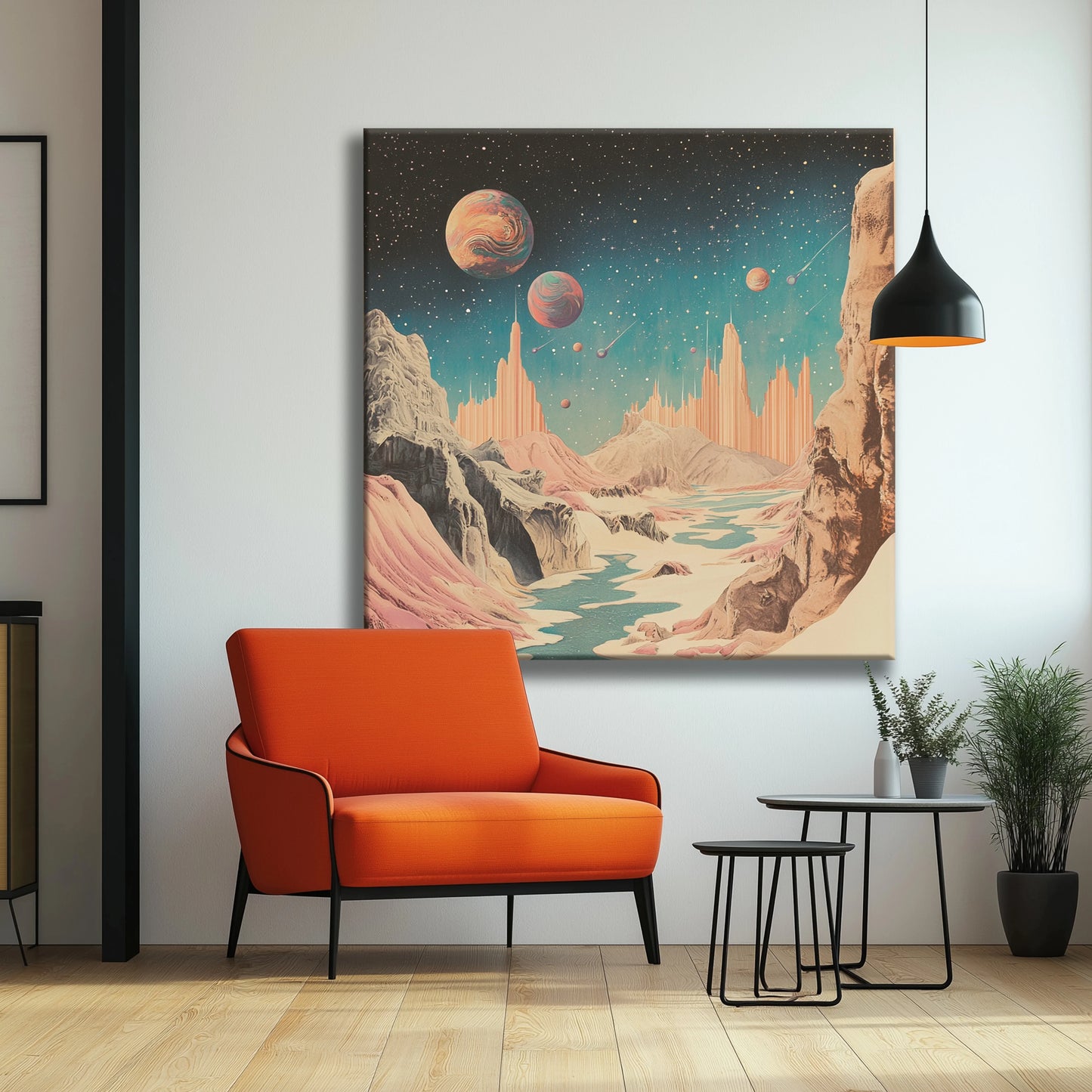 Space Metropolis Canvas Print Robussi
