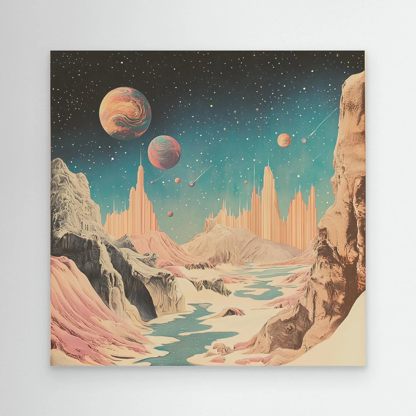 Space Metropolis Canvas Print Robussi