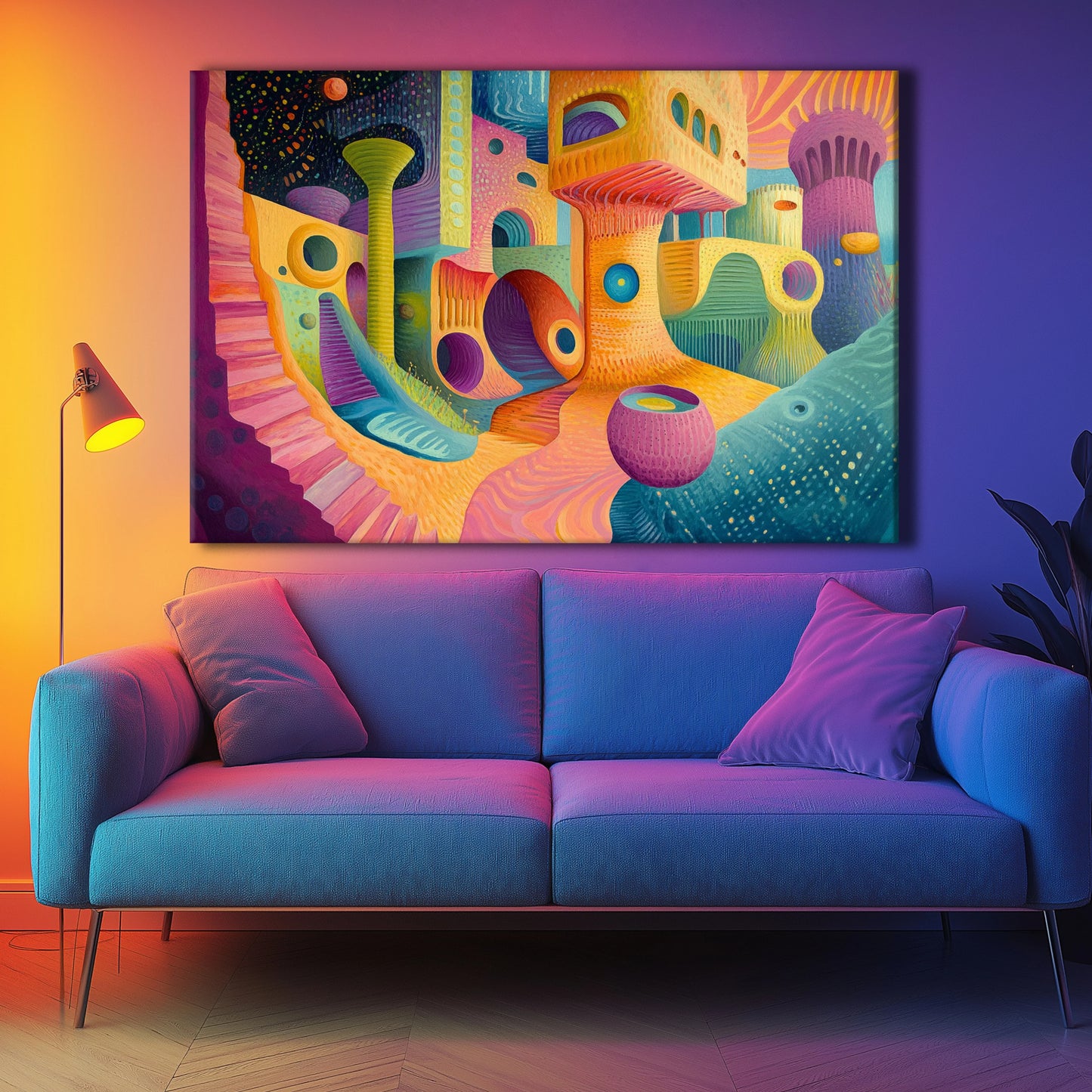 Surreal City Canvas Print Robussi