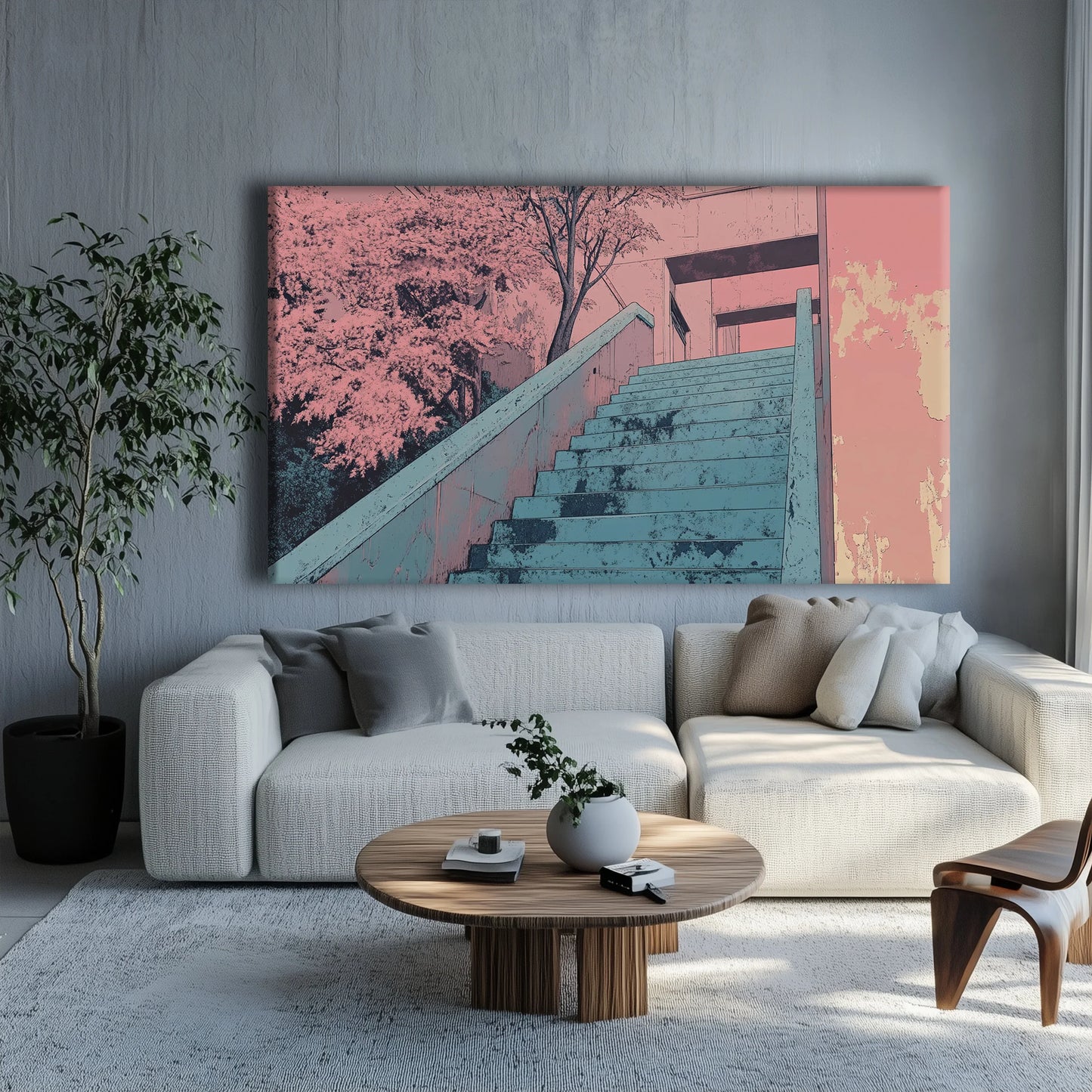 Walking Up Canvas Print Robussi