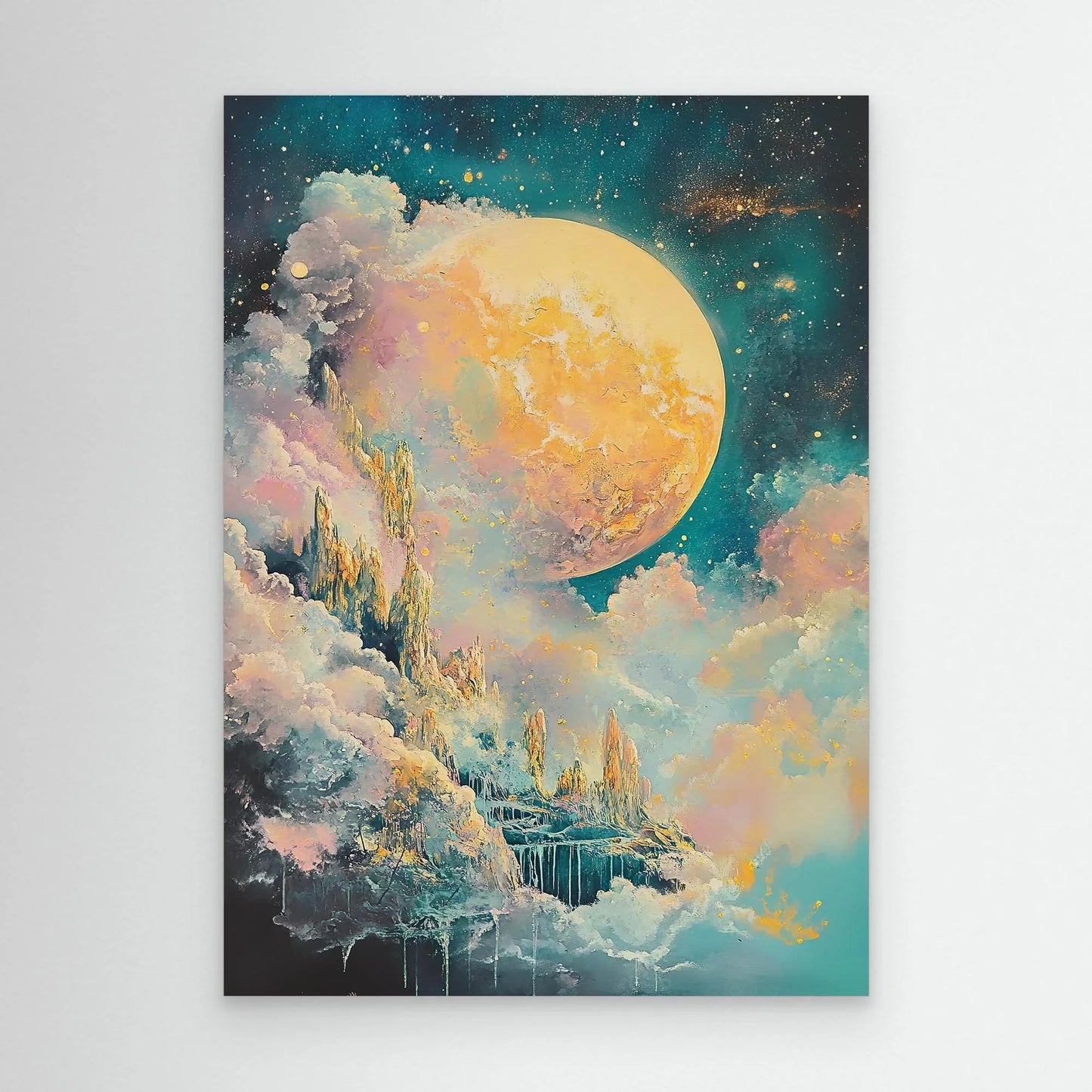 Yellow Planet Canvas Print Robussi