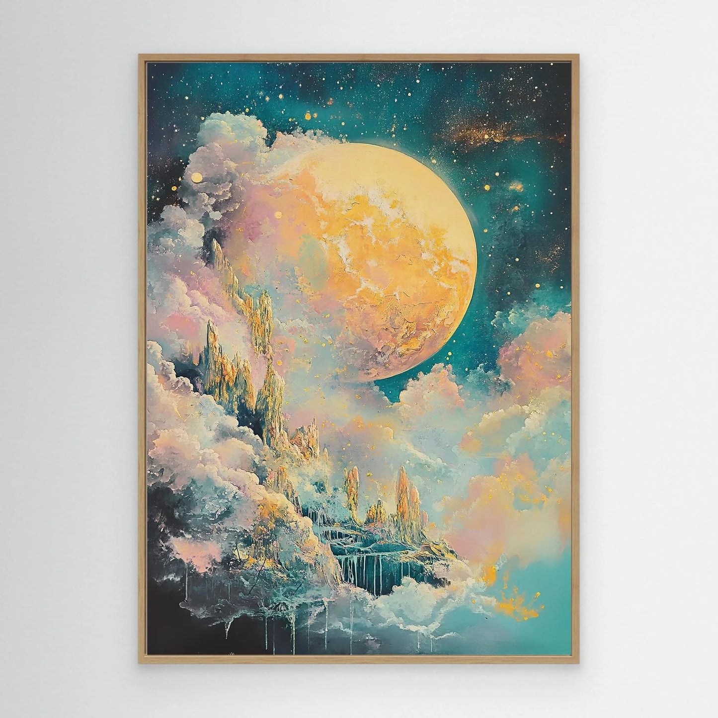 Yellow Planet Canvas Print Robussi