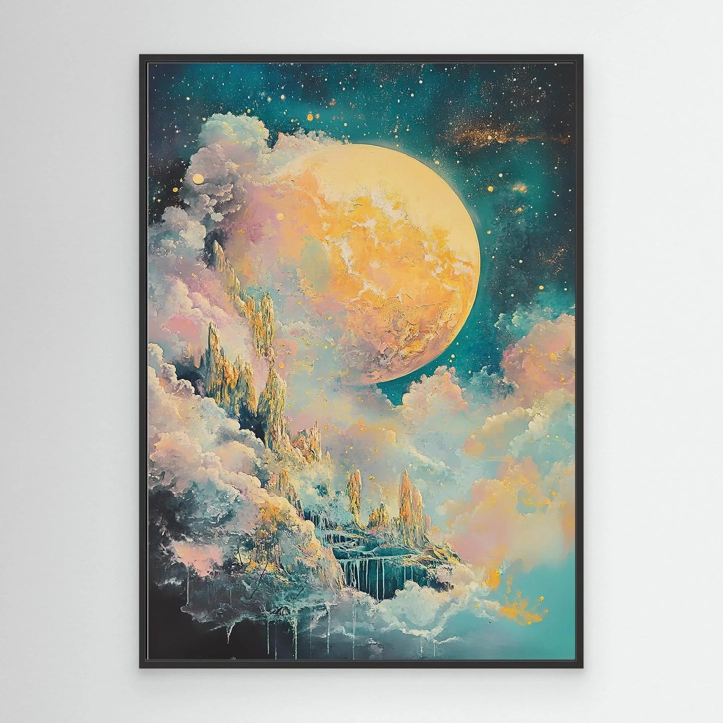 Yellow Planet Canvas Print Robussi